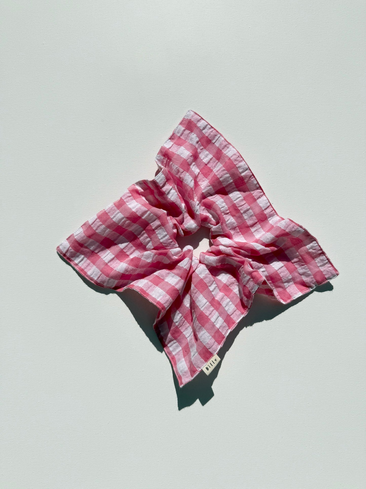GINGHAM PETAL SCRUNCHIES - crystal bright