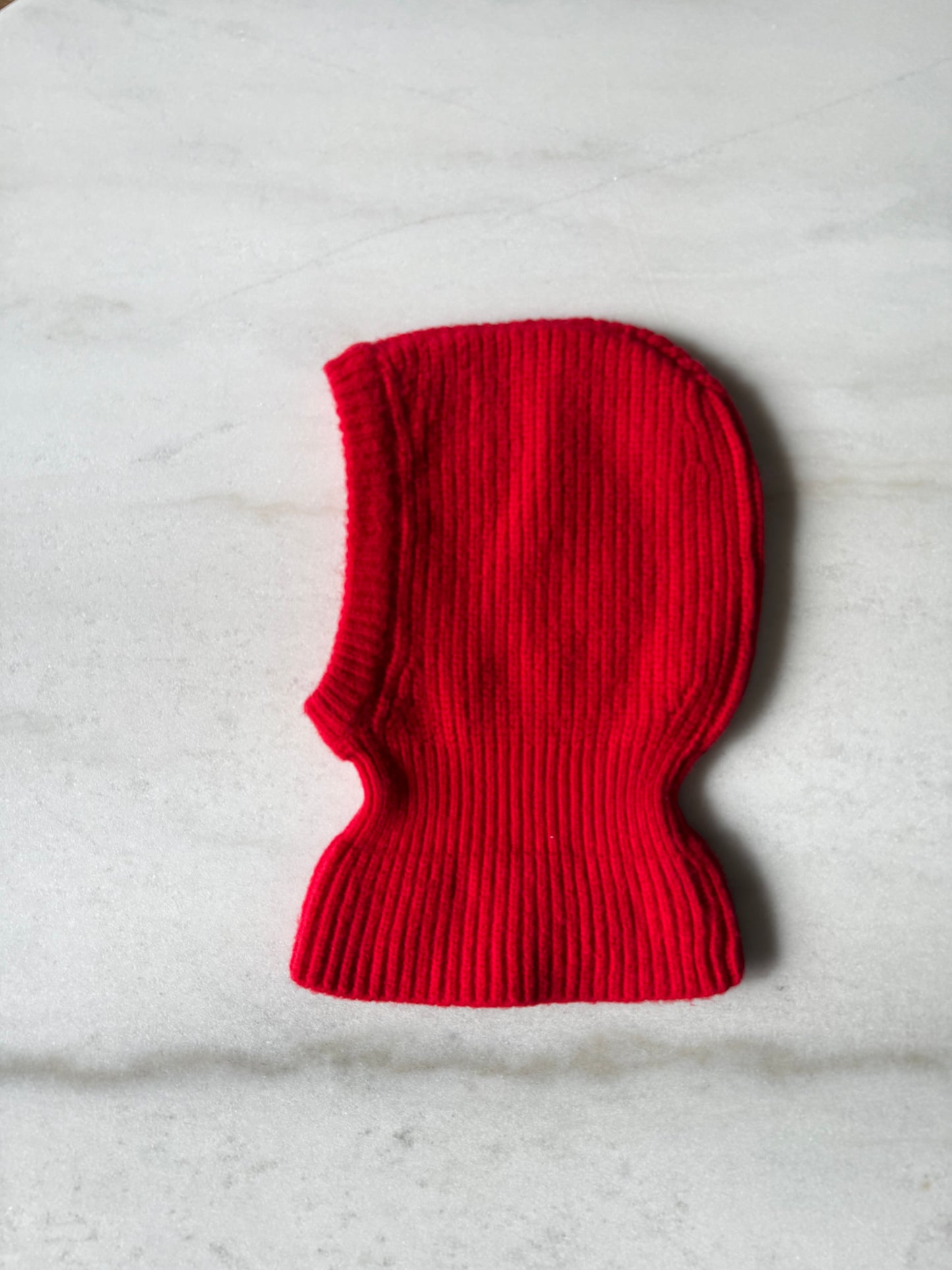 KIDS CHUNKY RIB BALACLAVA - crystal bright