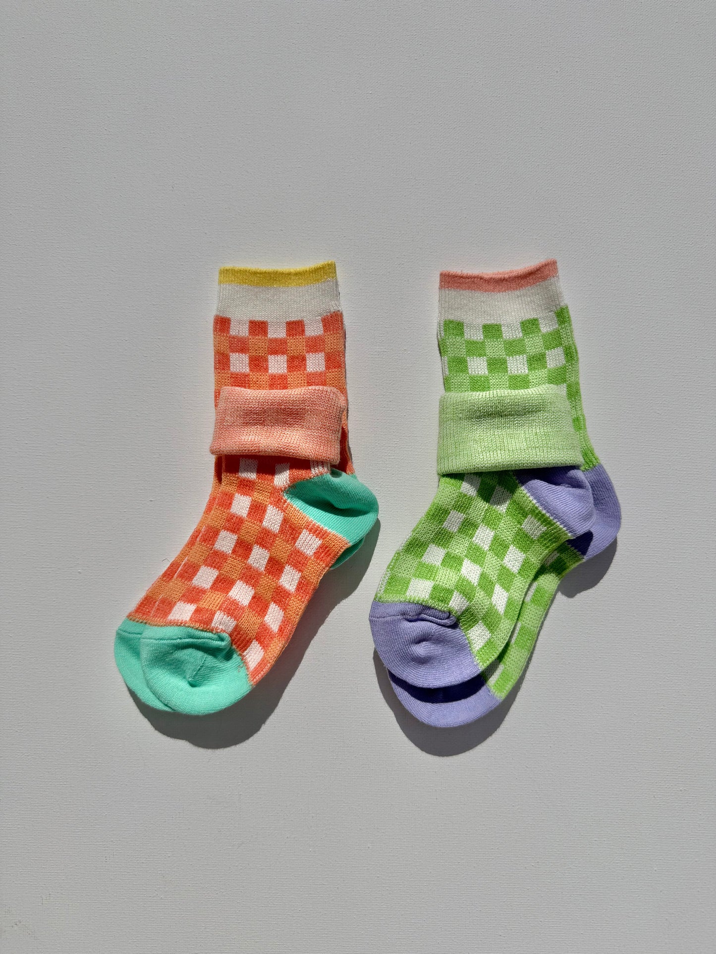 KIDS POP GINGHAM SOCKS PACK OF 2