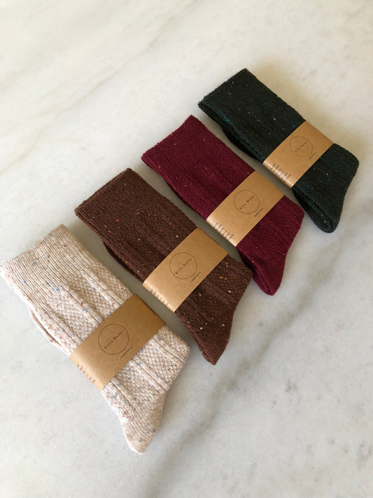 SHETLAND SPECKLE WOOL SOCKS