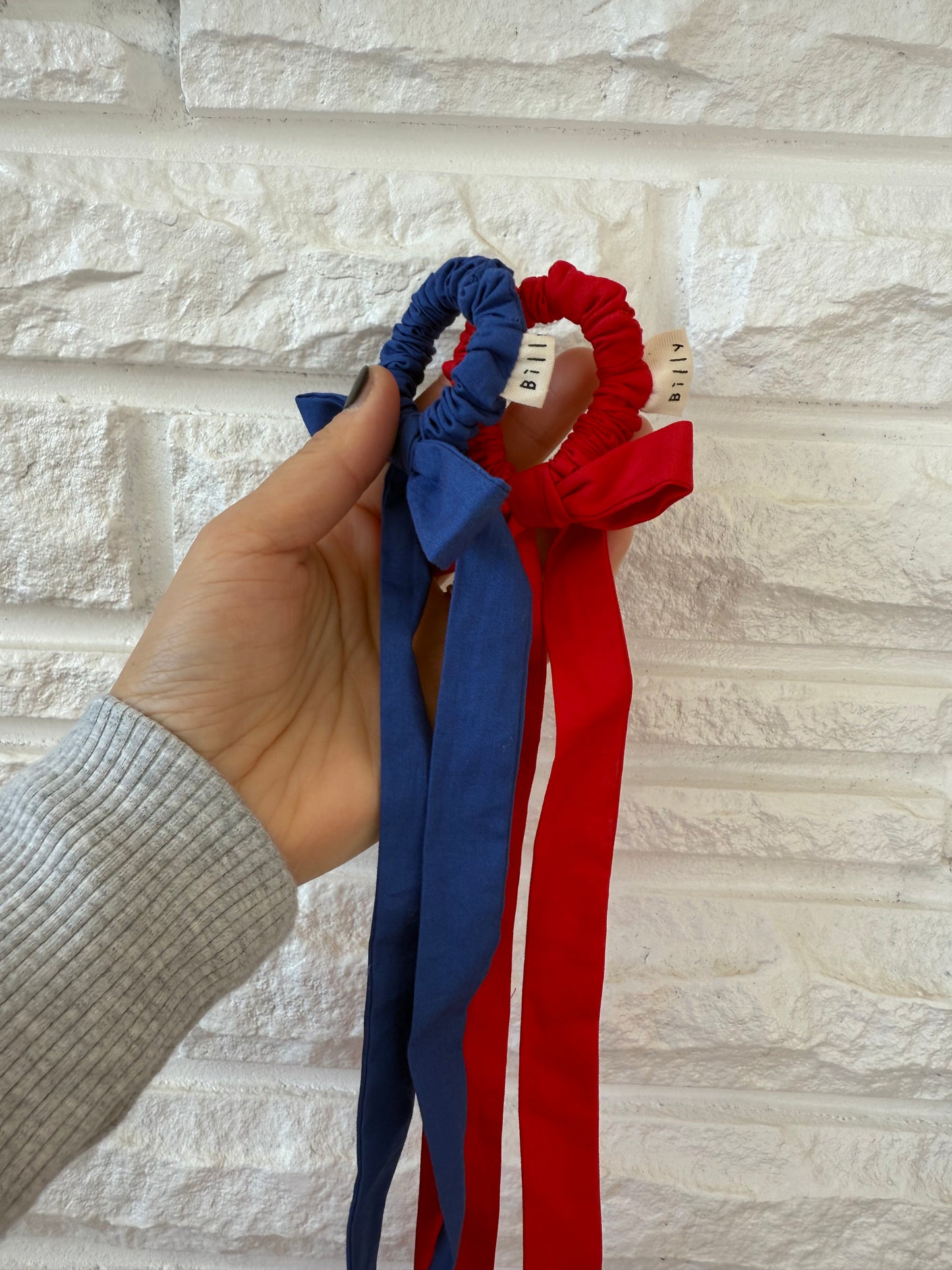 COTTON POPLIN MINI BOW SCRUNCHIES