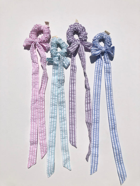 STRIPE BOW SCRUNCHIES