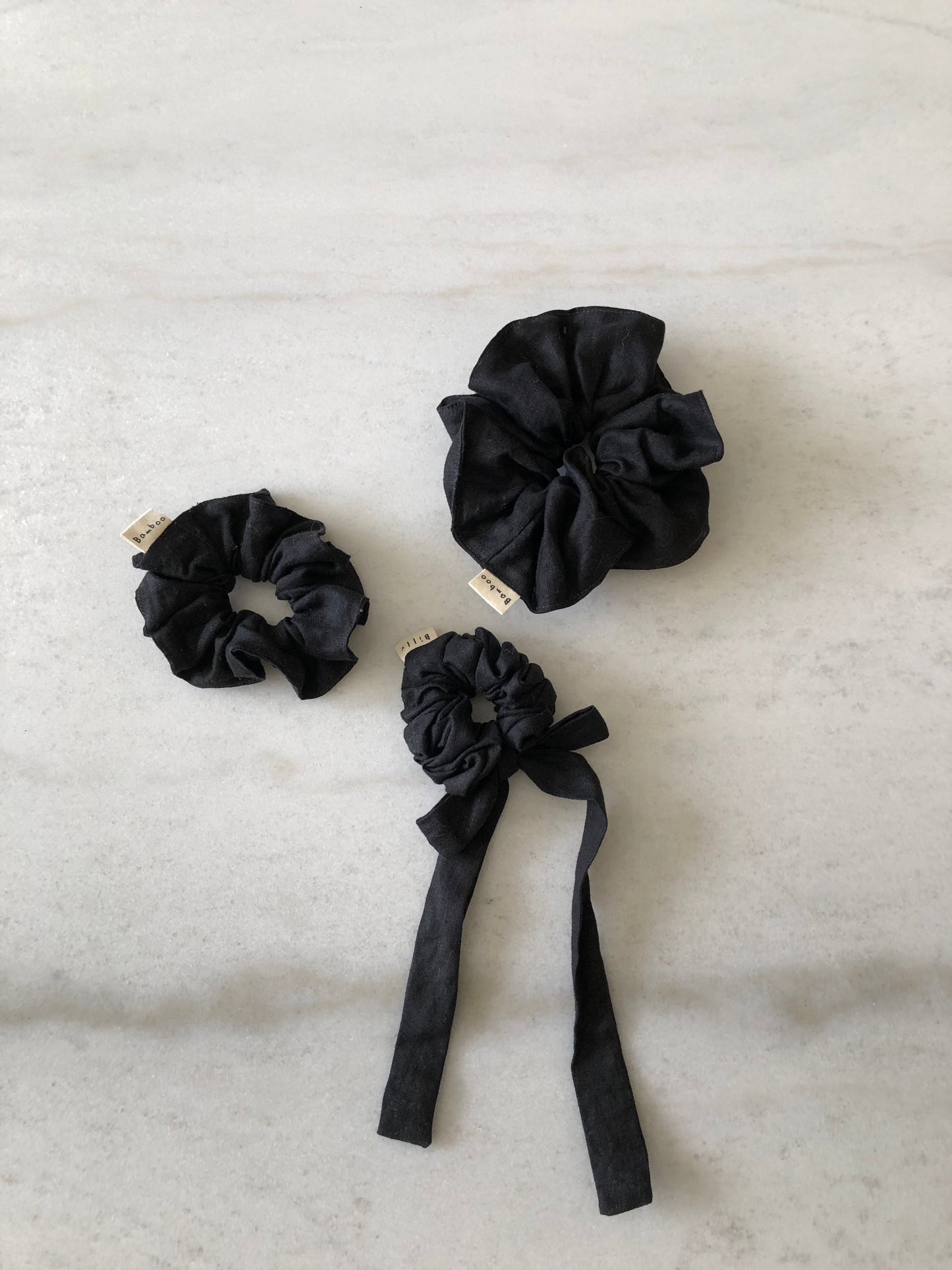 PURE LINEN SCRUNCHIES - neutral