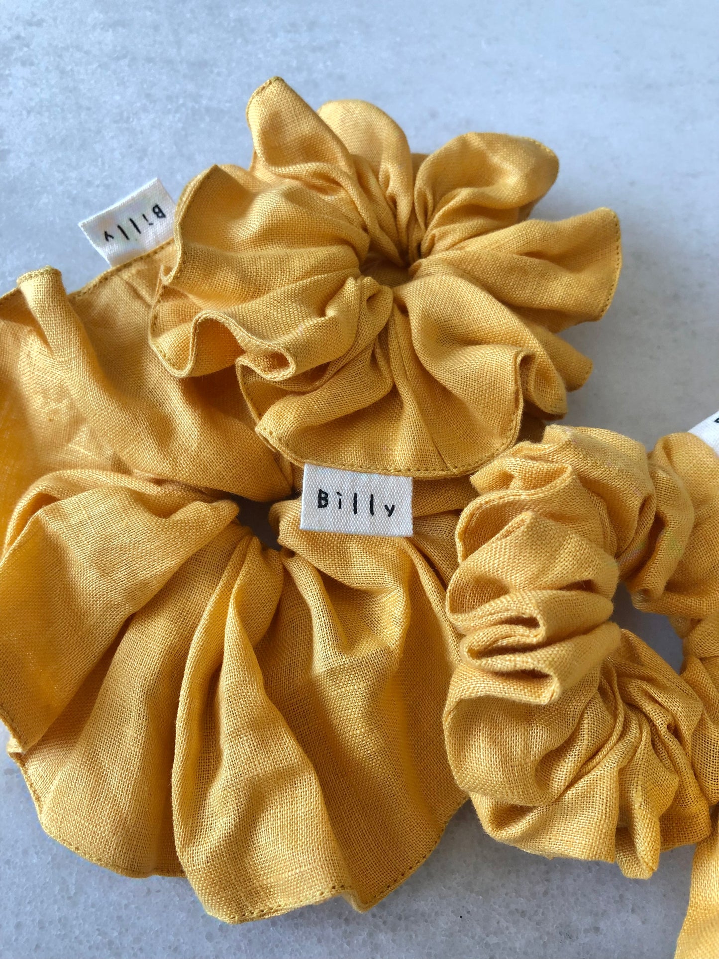 PURE LINEN SCRUNCHIES - bright