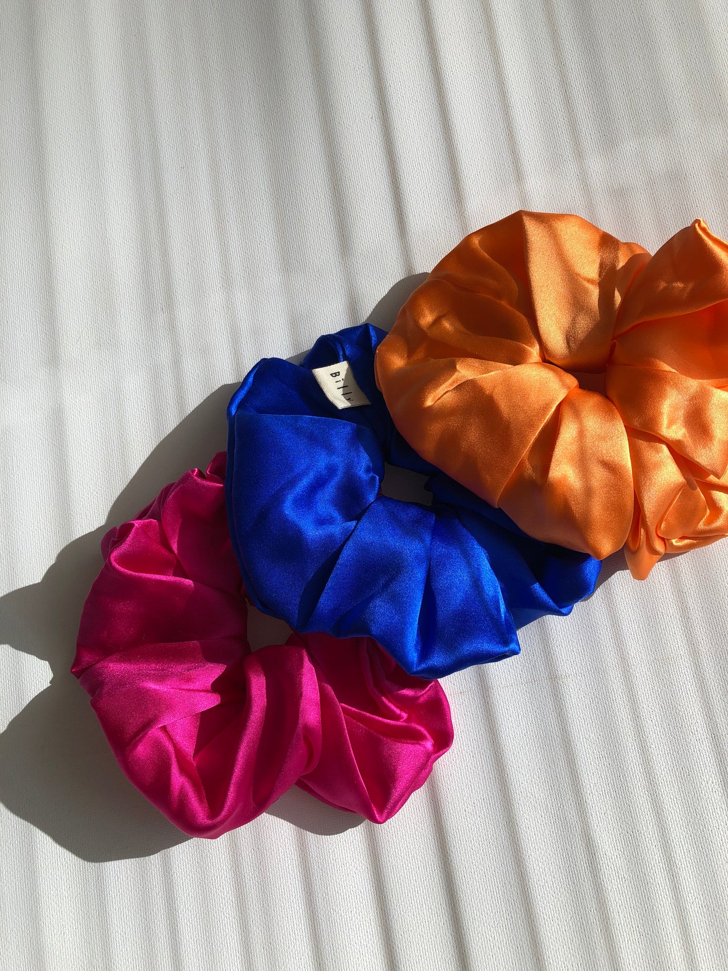 PURE SILK SCRUNCHIES - crystal brights
