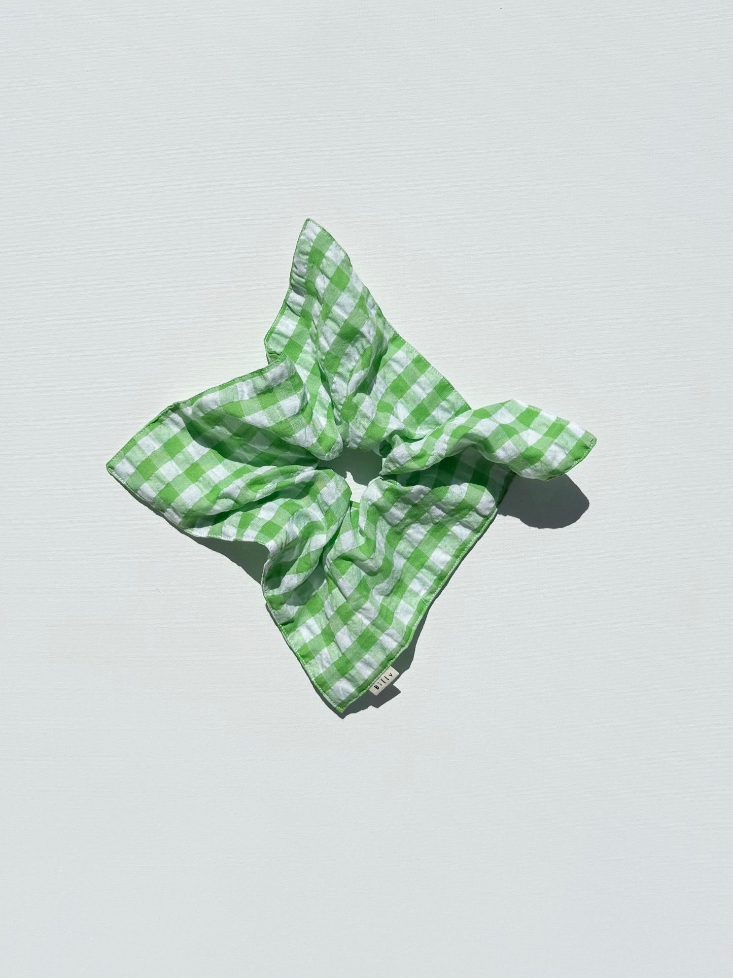 GINGHAM PETAL SCRUNCHIES - crystal bright