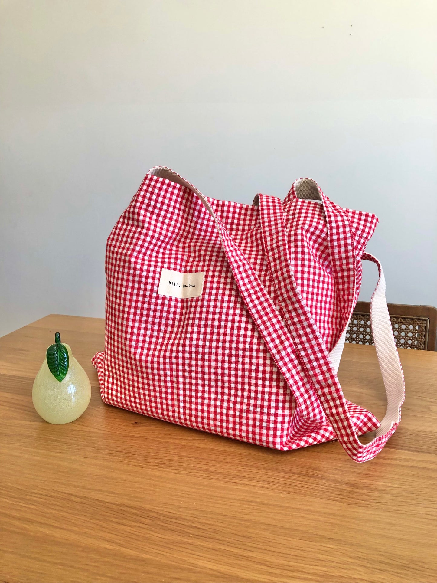 GINGHAM TOTE BAG