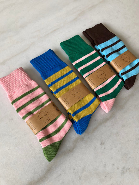 MAKINO POP STRIPE HIGH SOCKS