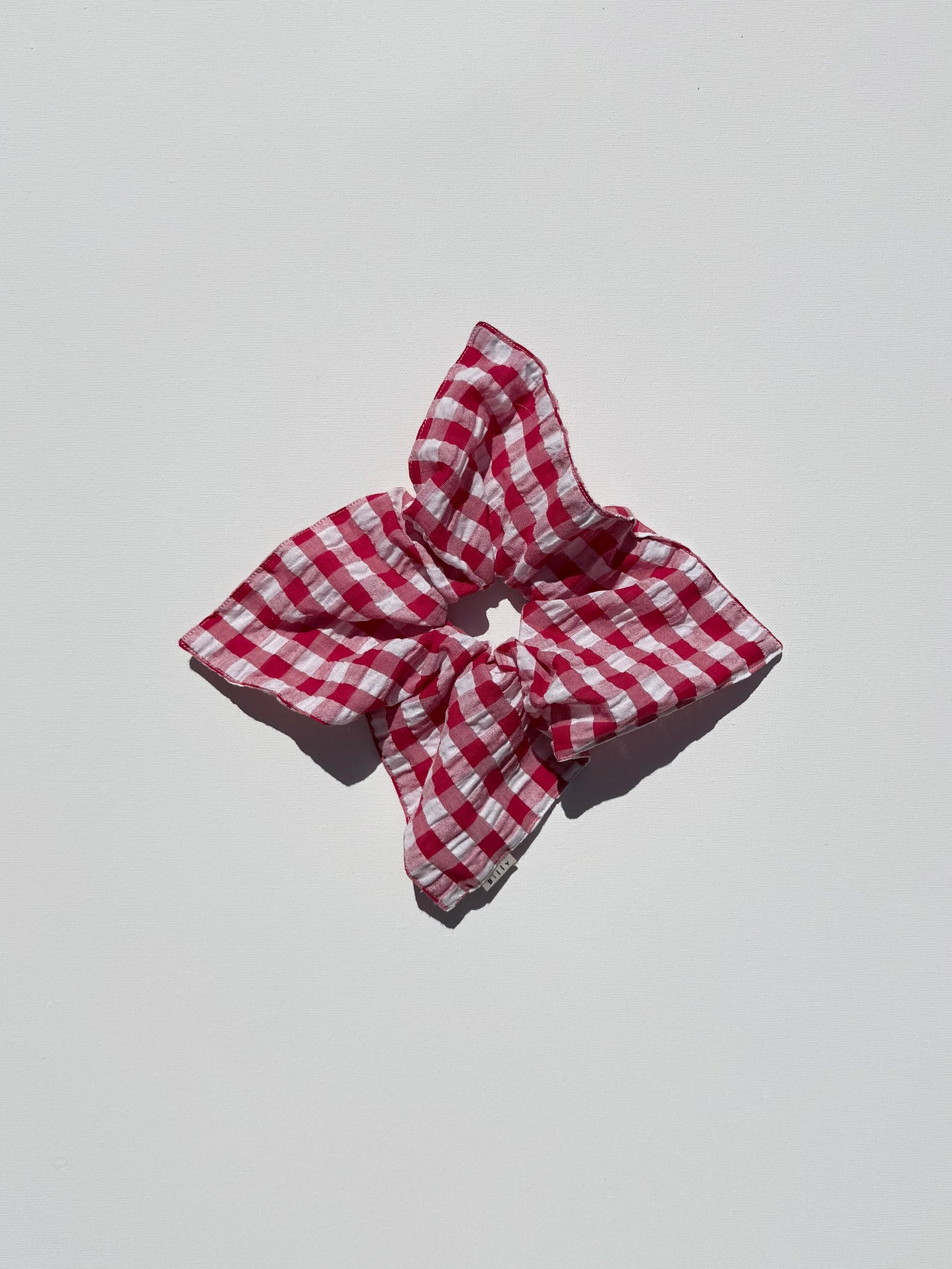 GINGHAM PETAL SCRUNCHIES - crystal bright