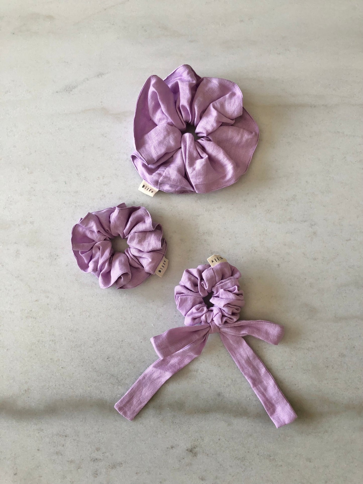 PURE LINEN SCRUNCHIES - bright