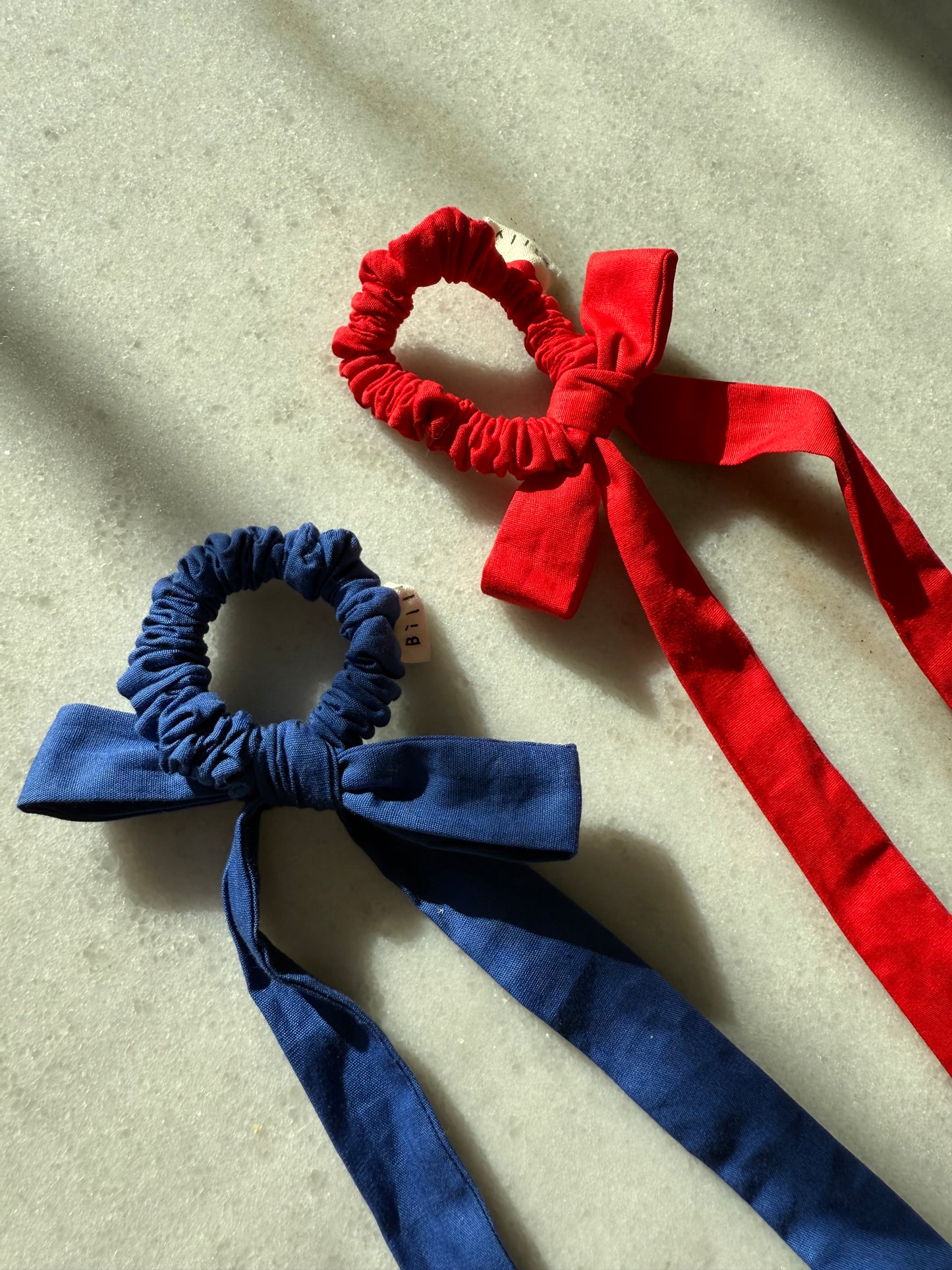 COTTON POPLIN MINI BOW SCRUNCHIES