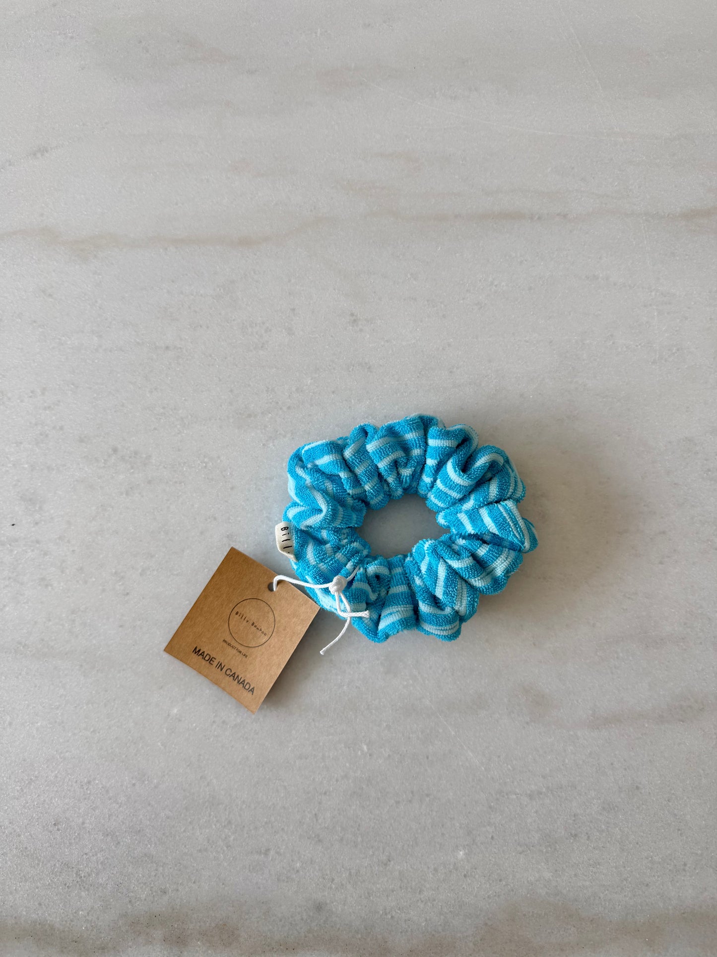 NOVA SCOTIA TOWELING STRIPE SCRUNCHIES - bright