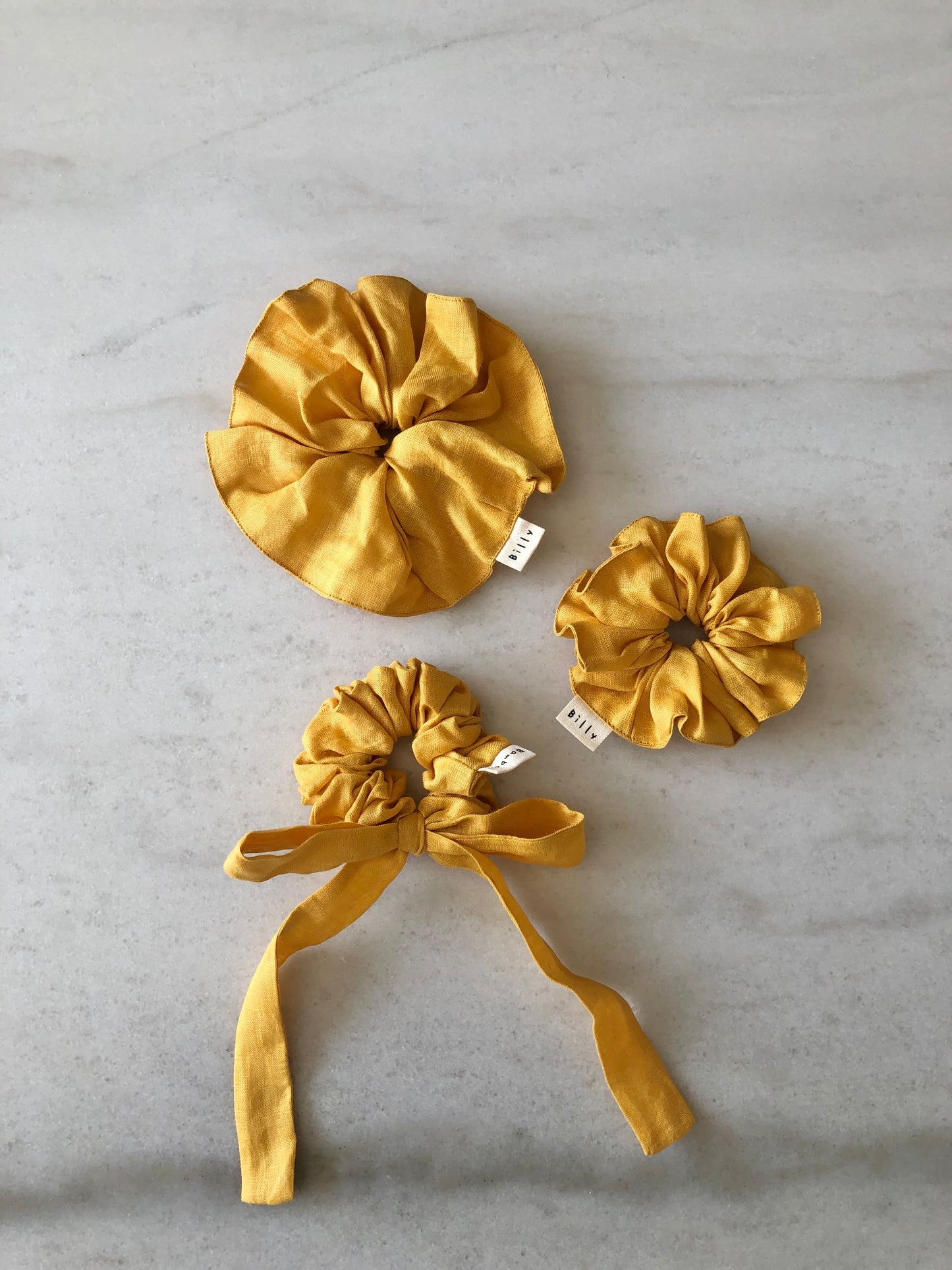 PURE LINEN SCRUNCHIES - bright