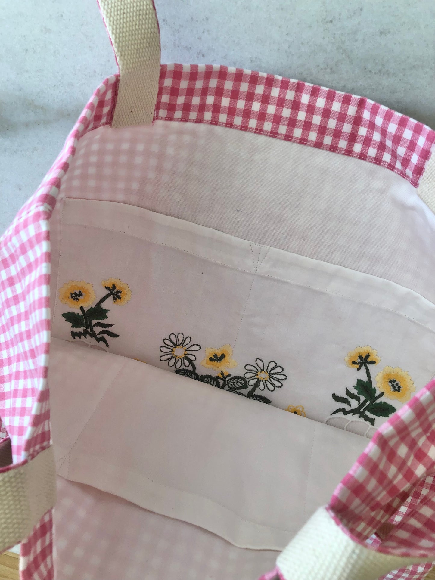 GINGHAM TOTE BAG