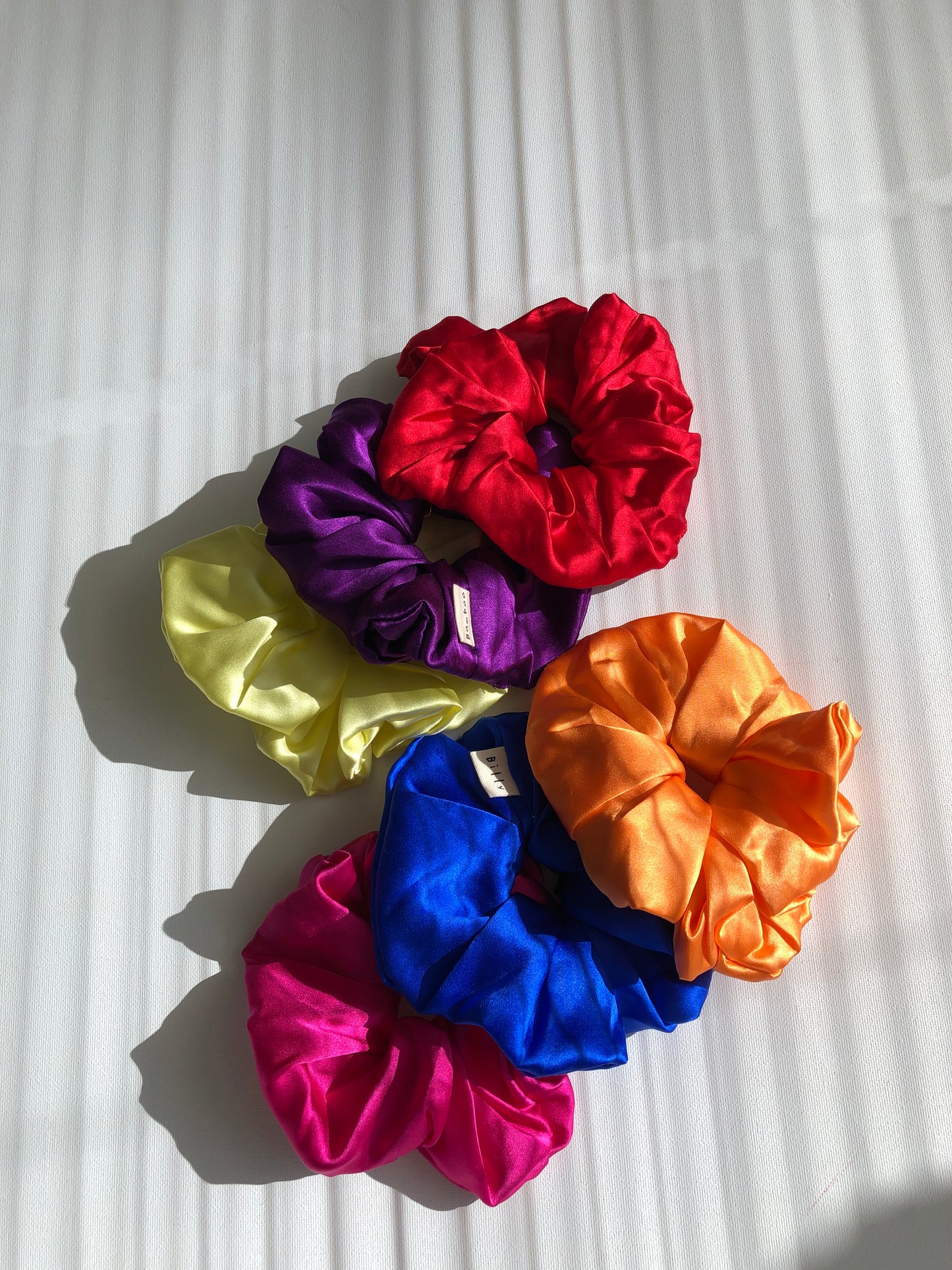 PURE SILK SCRUNCHIES - crystal brights
