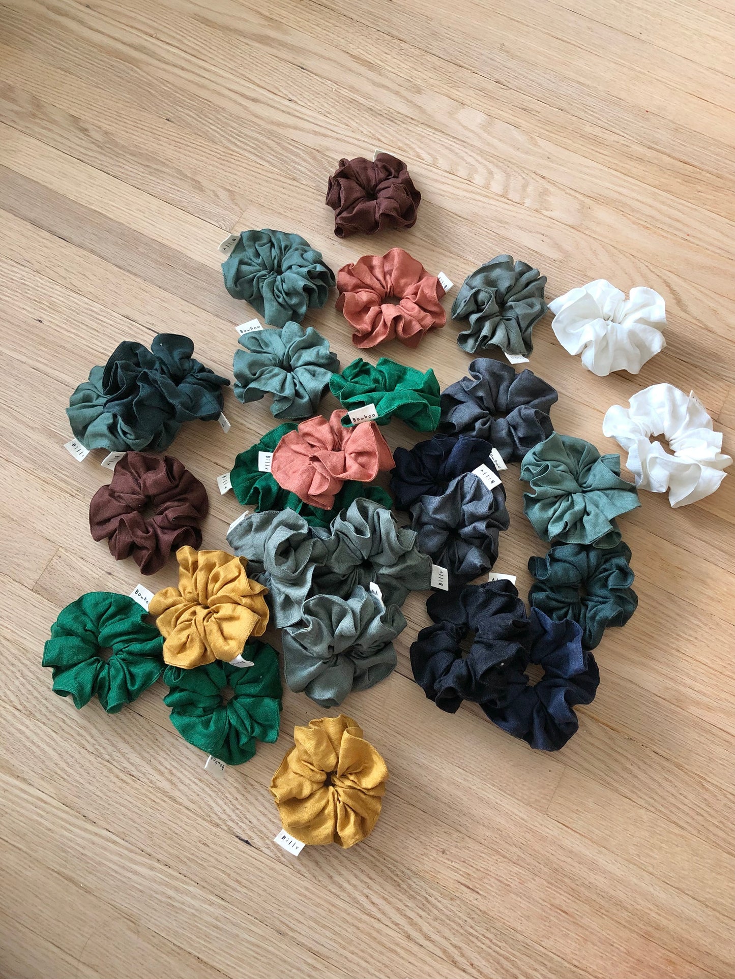 PURE LINEN SCRUNCHIES - neutral