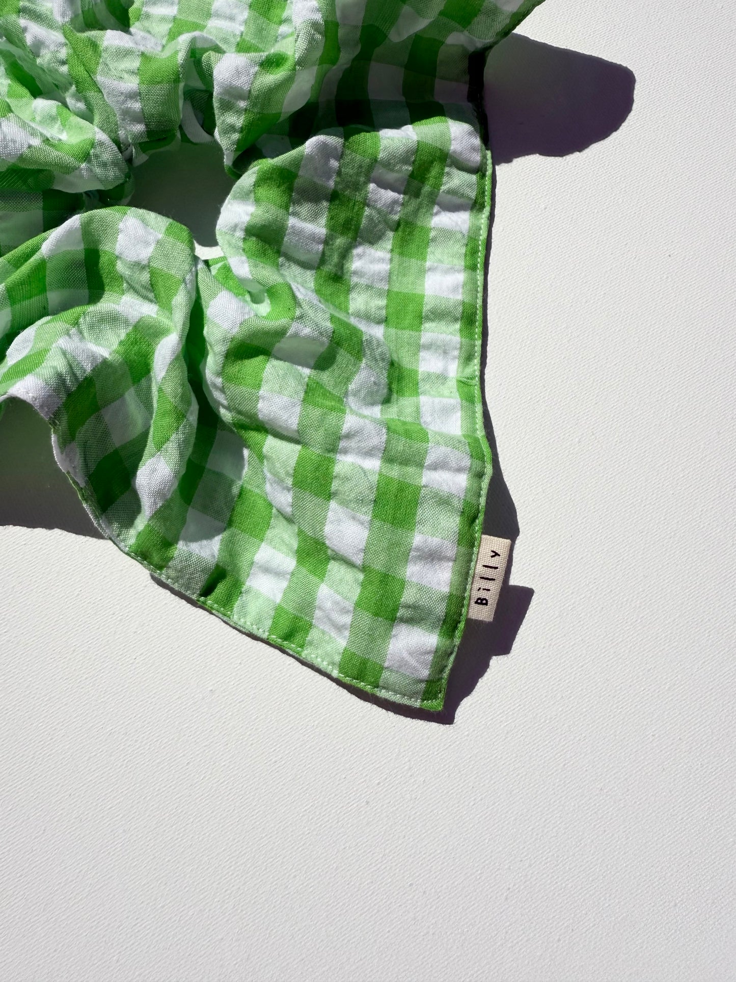 GINGHAM PETAL SCRUNCHIES - crystal bright