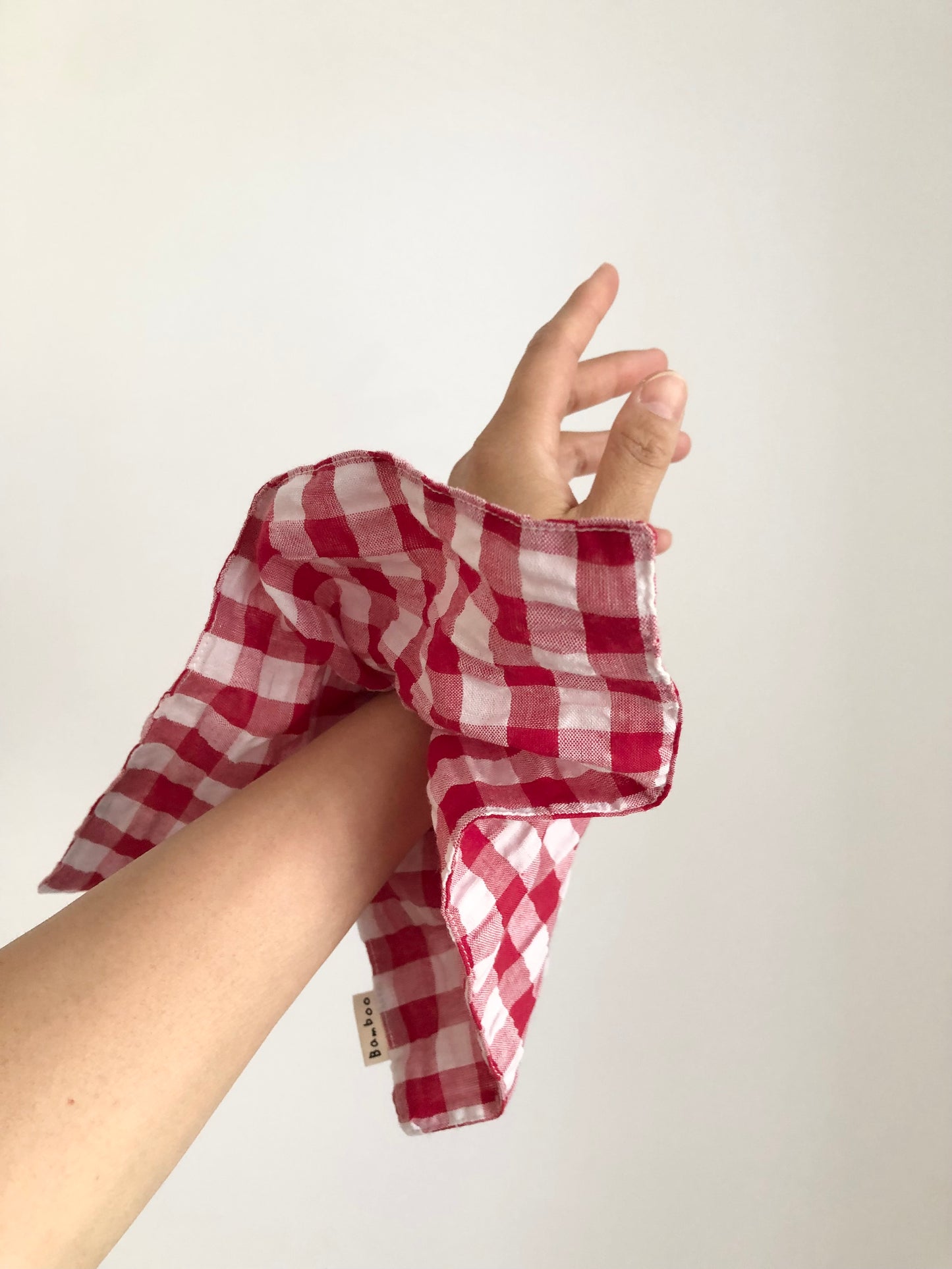 GINGHAM PETAL SCRUNCHIES - crystal bright