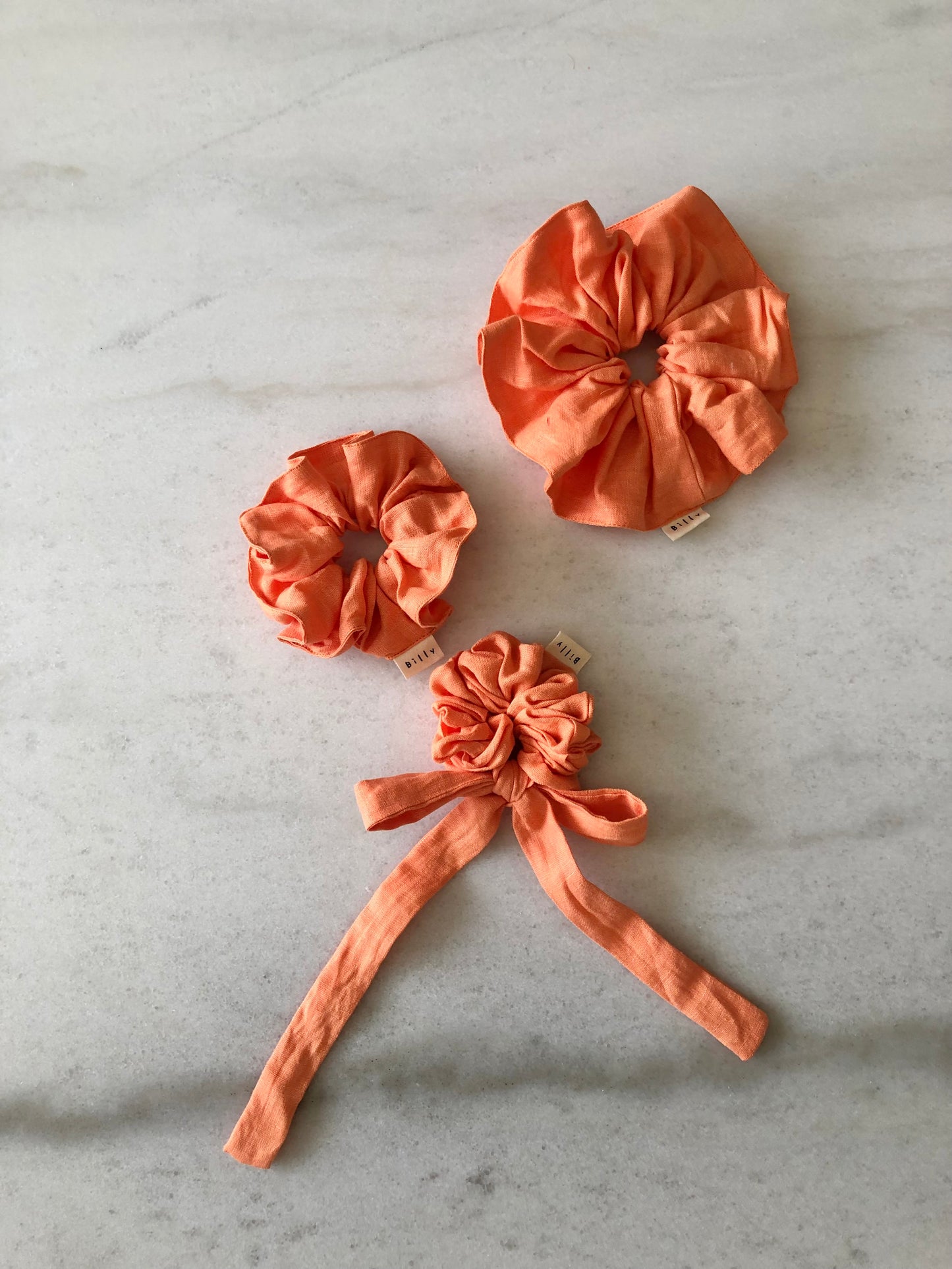 PURE LINEN SCRUNCHIES - bright