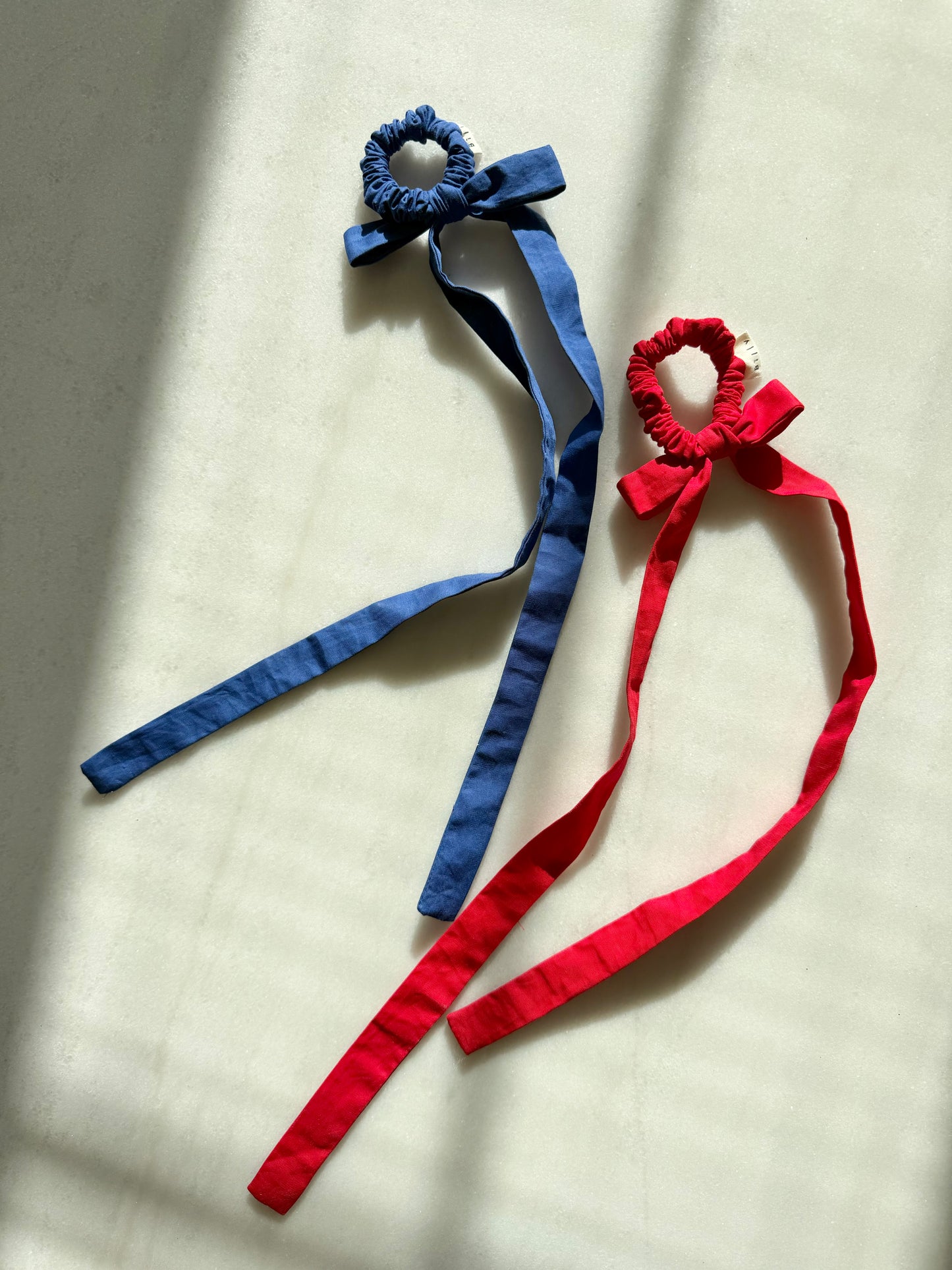 COTTON POPLIN MINI BOW SCRUNCHIES