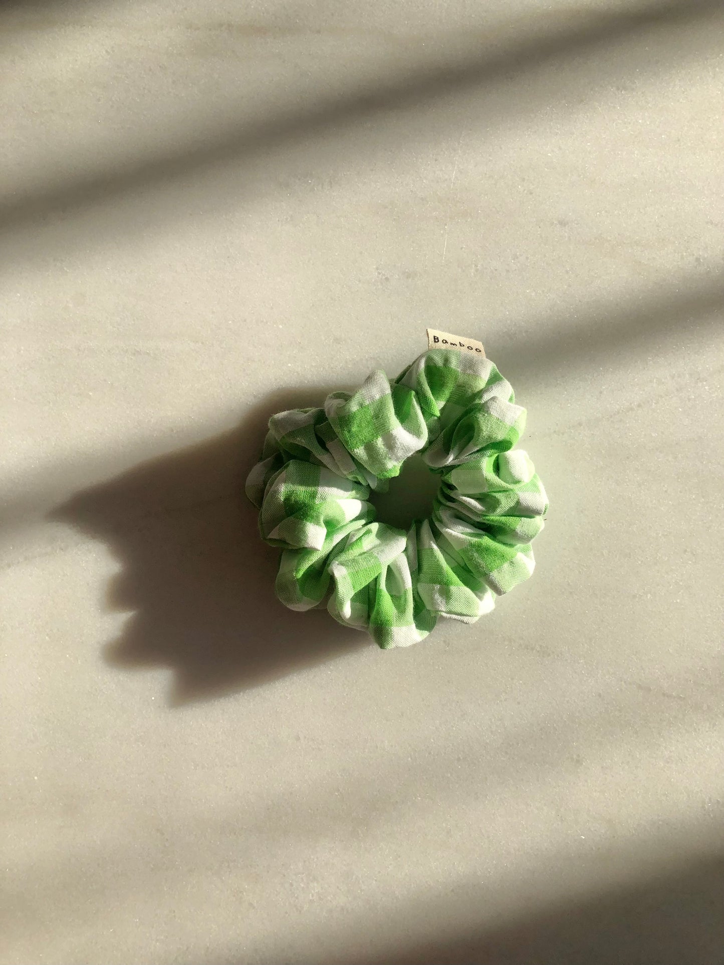 GINGHAM SEERSUCKER SCRUNCHIES  - crystal bright