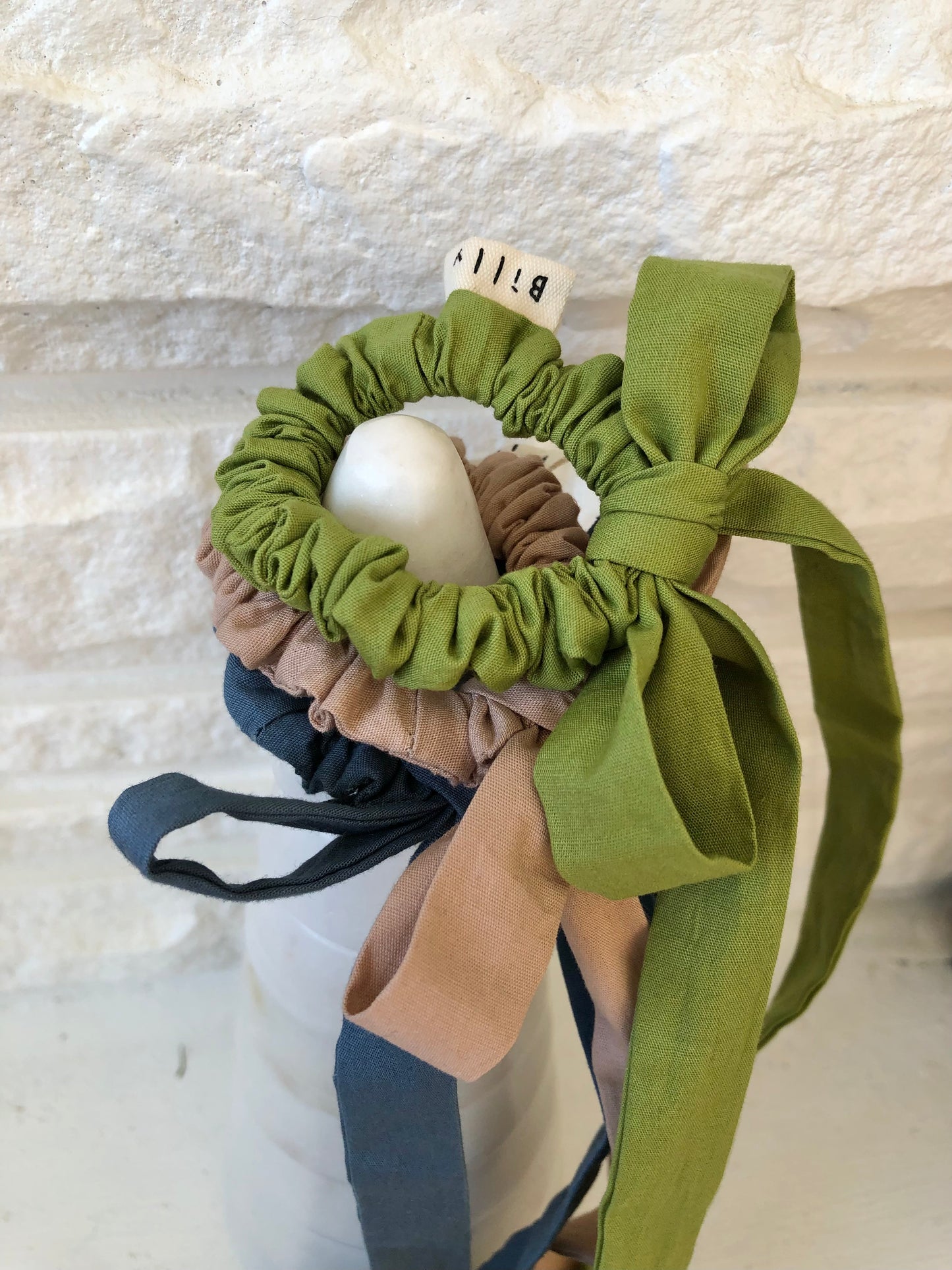 COTTON POPLIN MINI BOW SCRUNCHIES