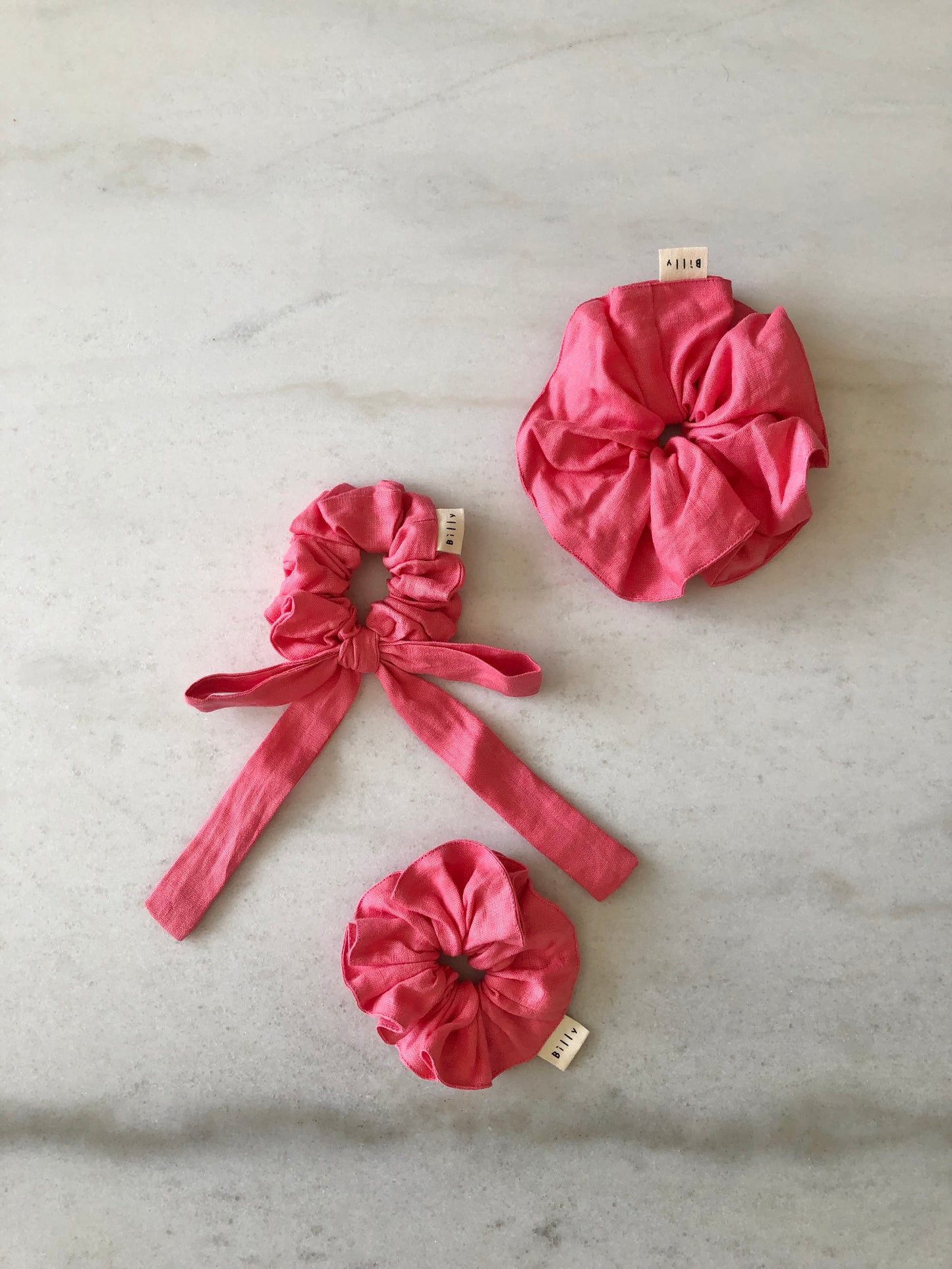 PURE LINEN SCRUNCHIES - bright