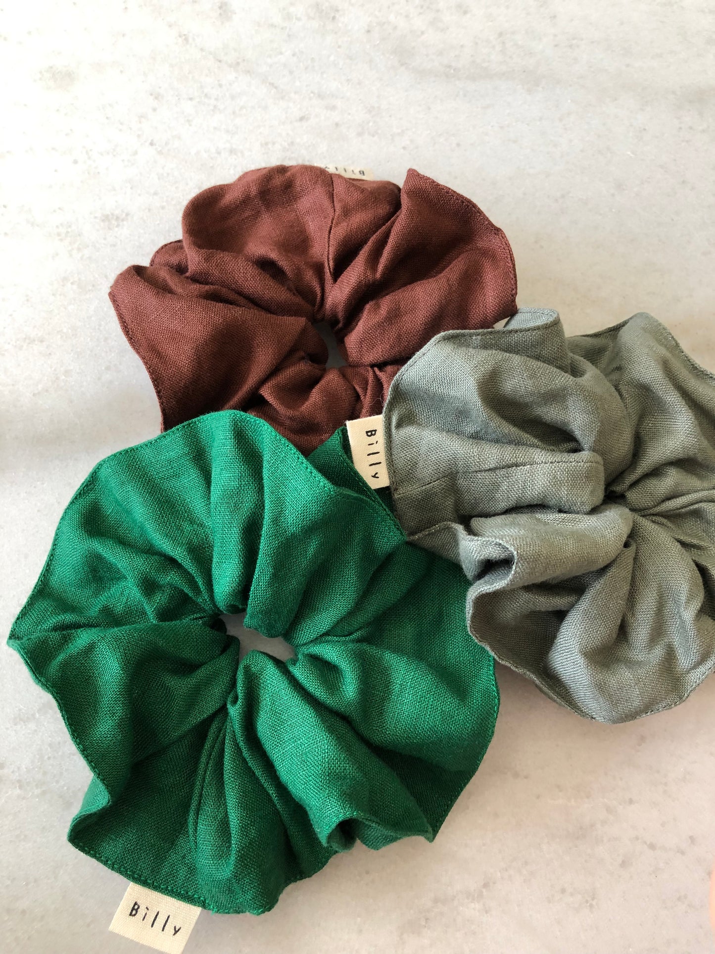 PURE LINEN SCRUNCHIES - neutral