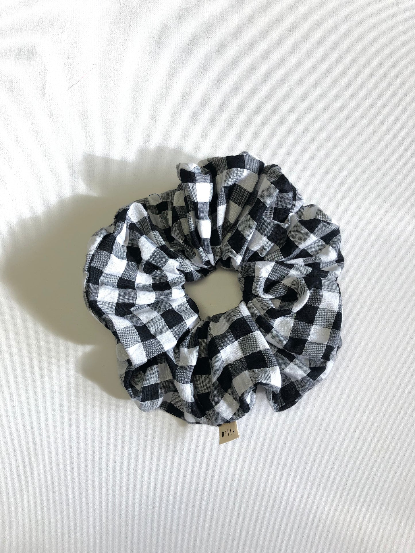 GINGHAM SEERSUCKER SCRUNCHIES  - neutral