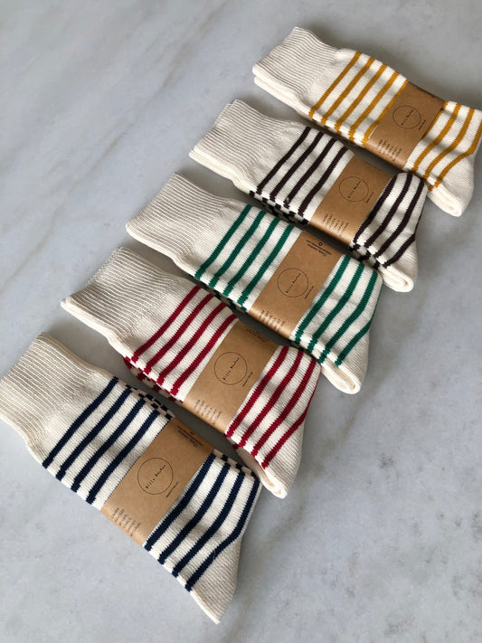 MAKINO STRIPE HIGH SOCKS