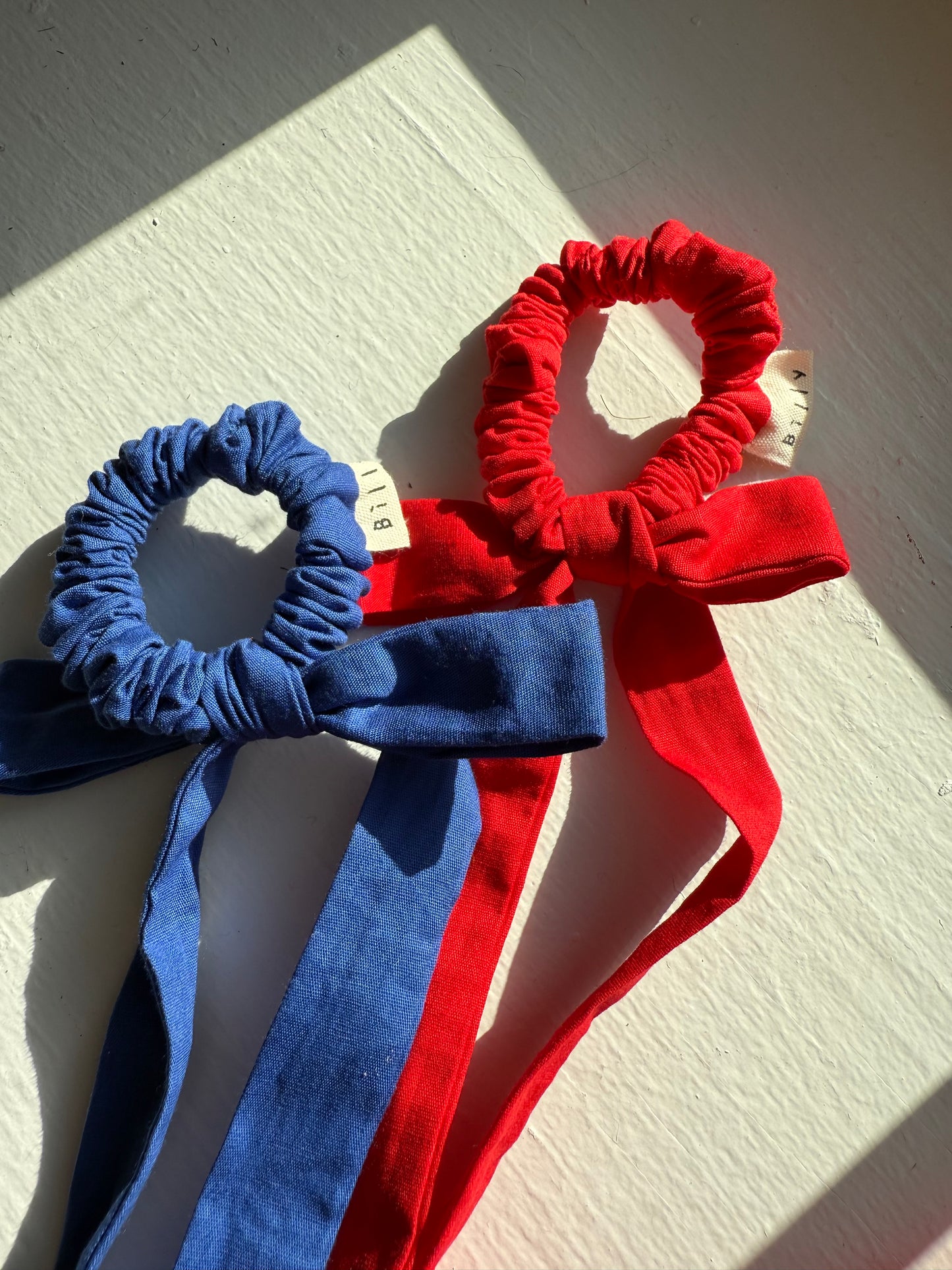 COTTON POPLIN MINI BOW SCRUNCHIES