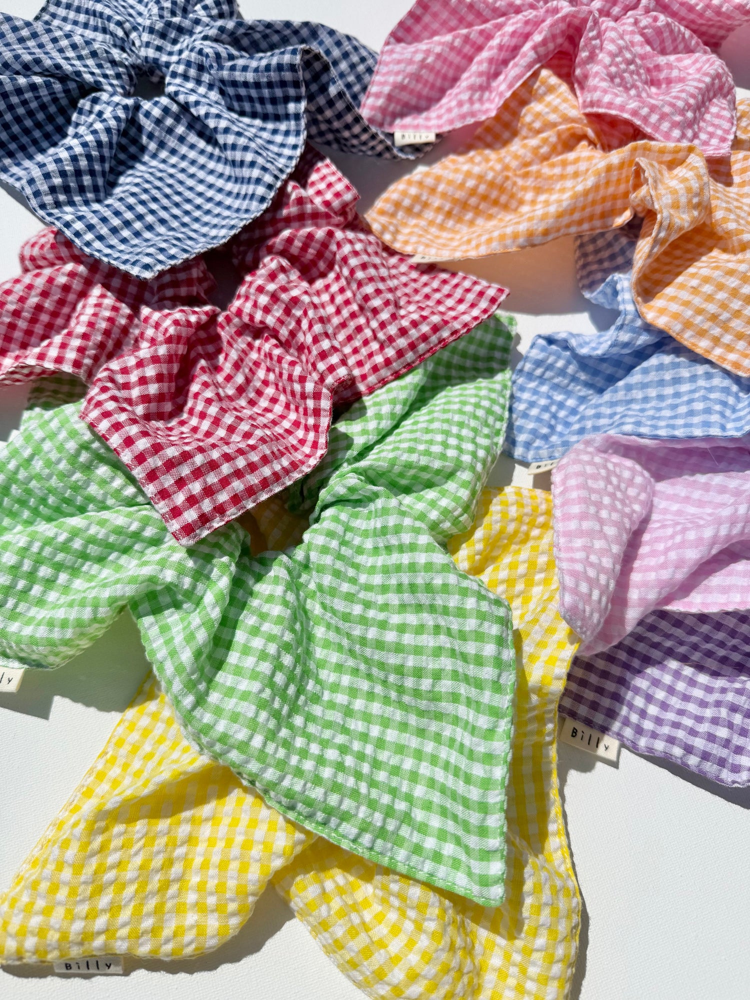 GINGHAM SCRUNCHIES