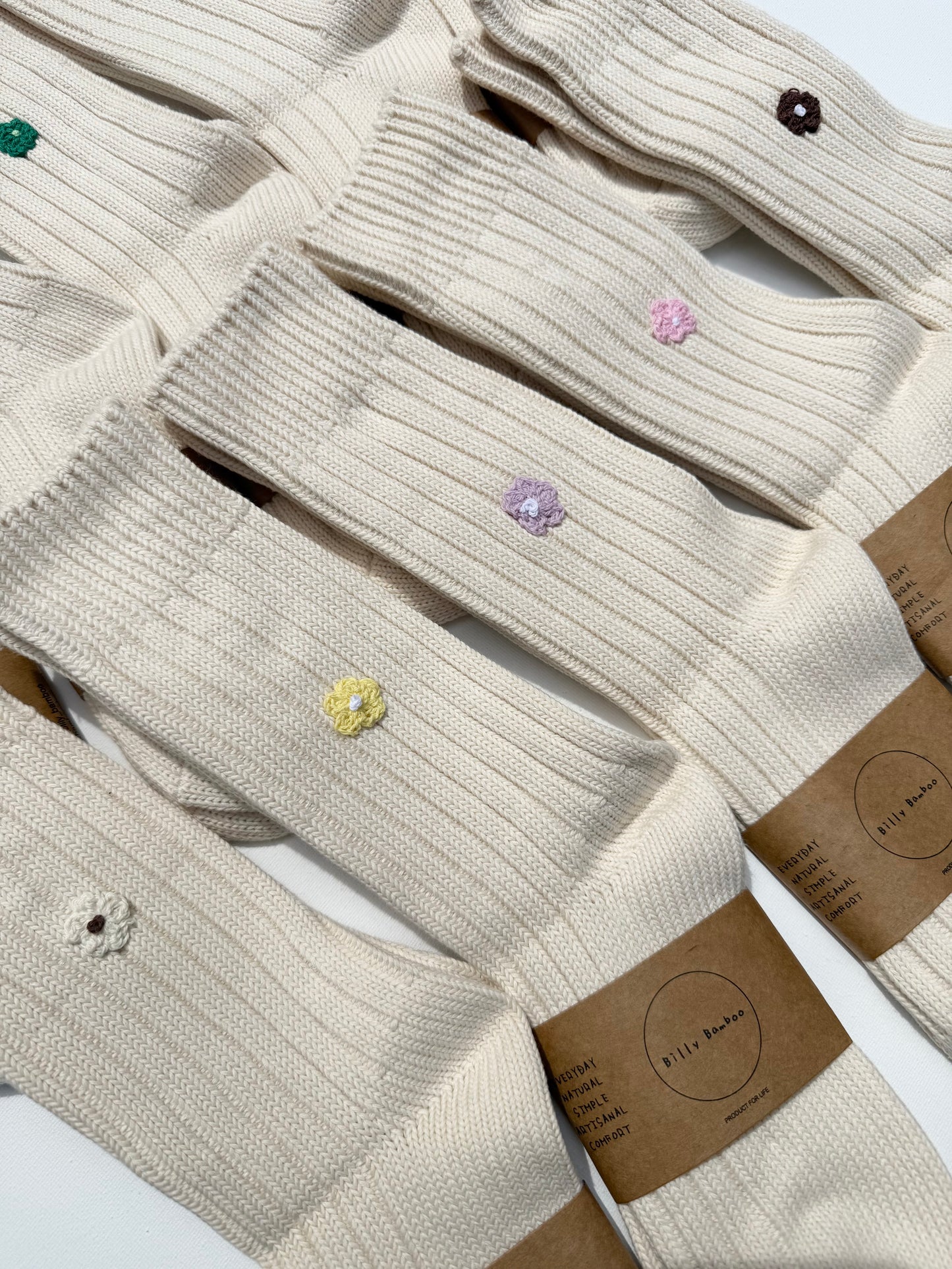 CROCHET MINI FLOWER SOCKS