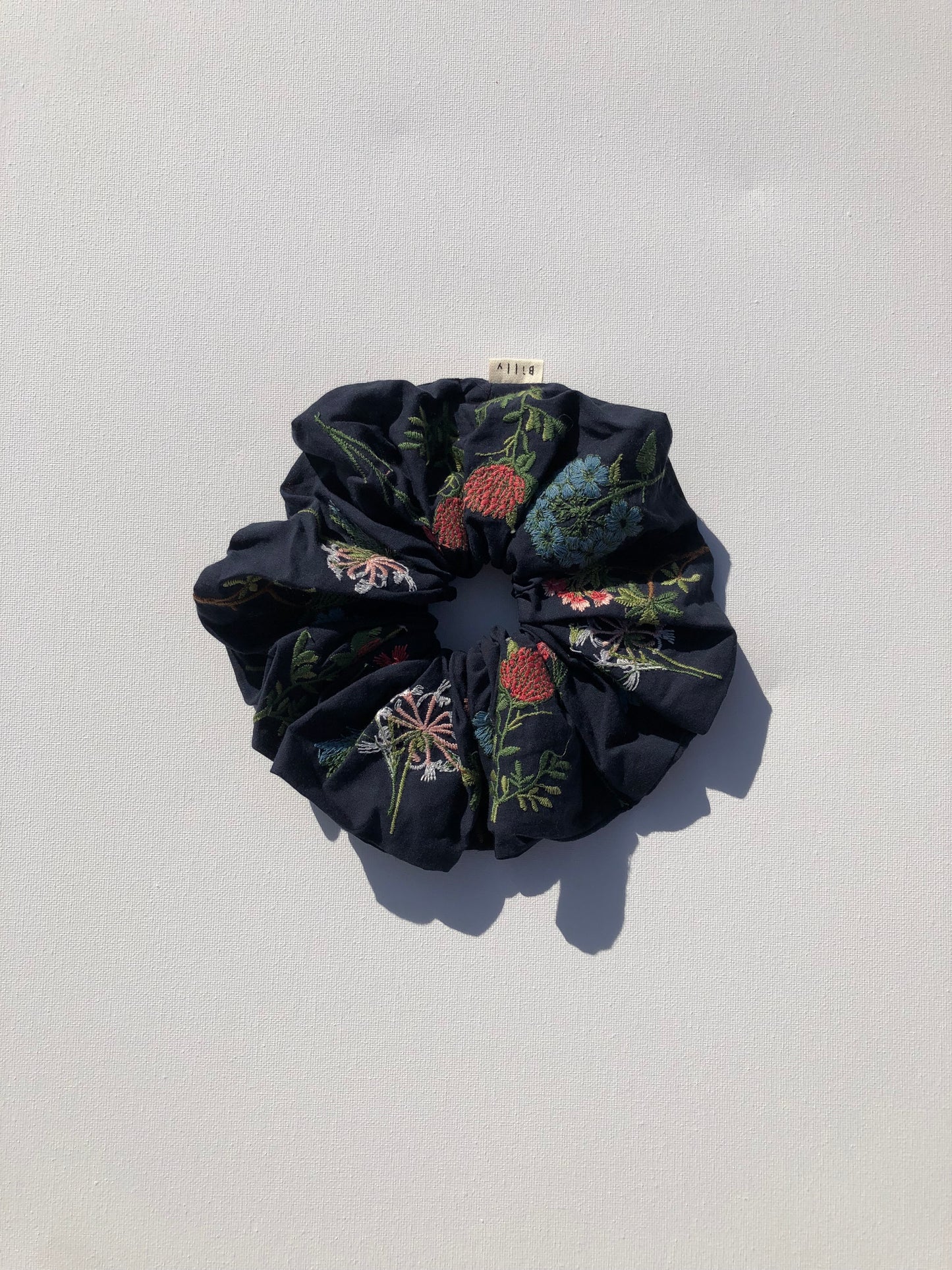 EMBROIDERED HERB SCRUNCHIES
