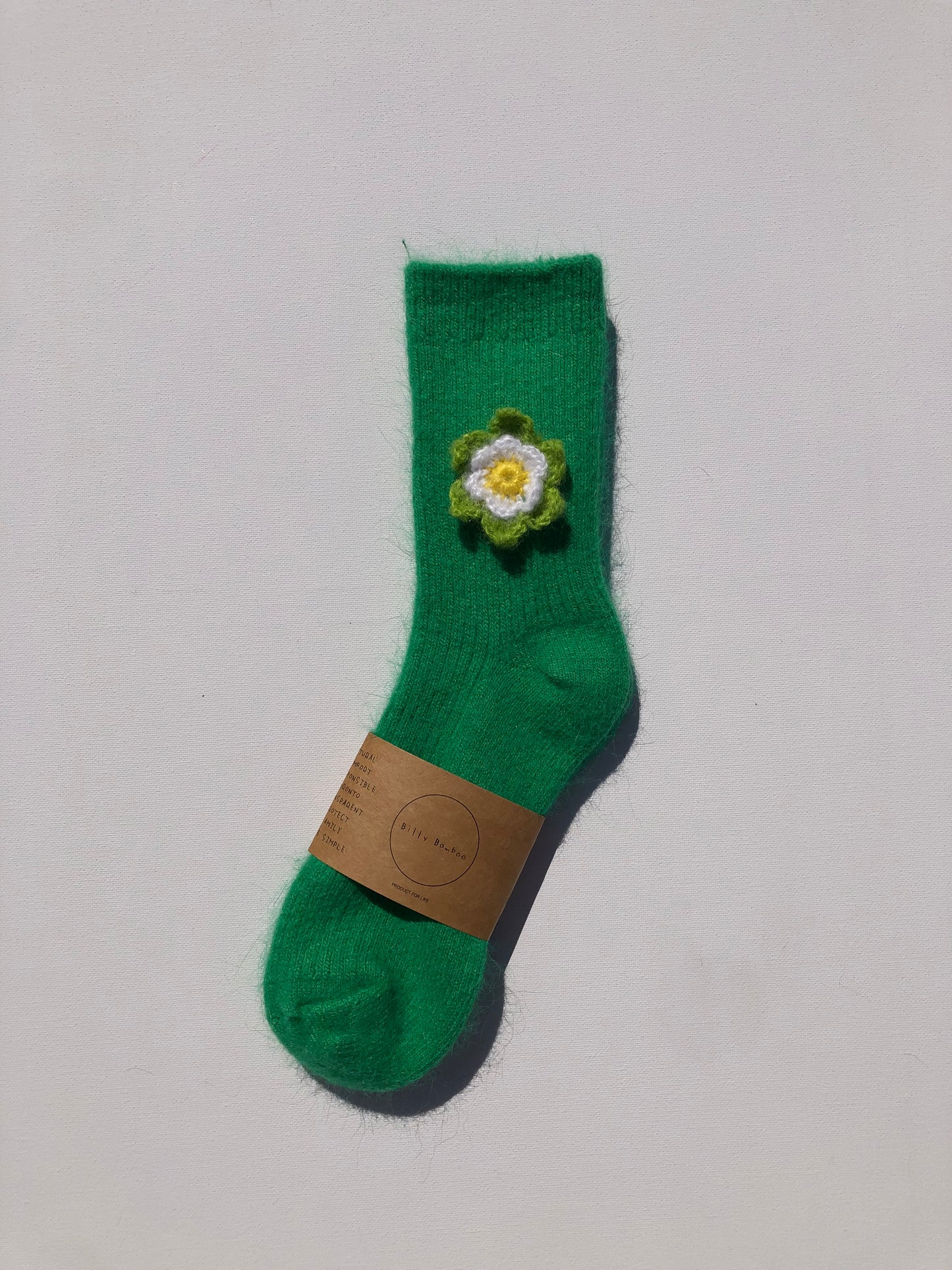 CROCHET DAFFODIL WOOL SOCKS