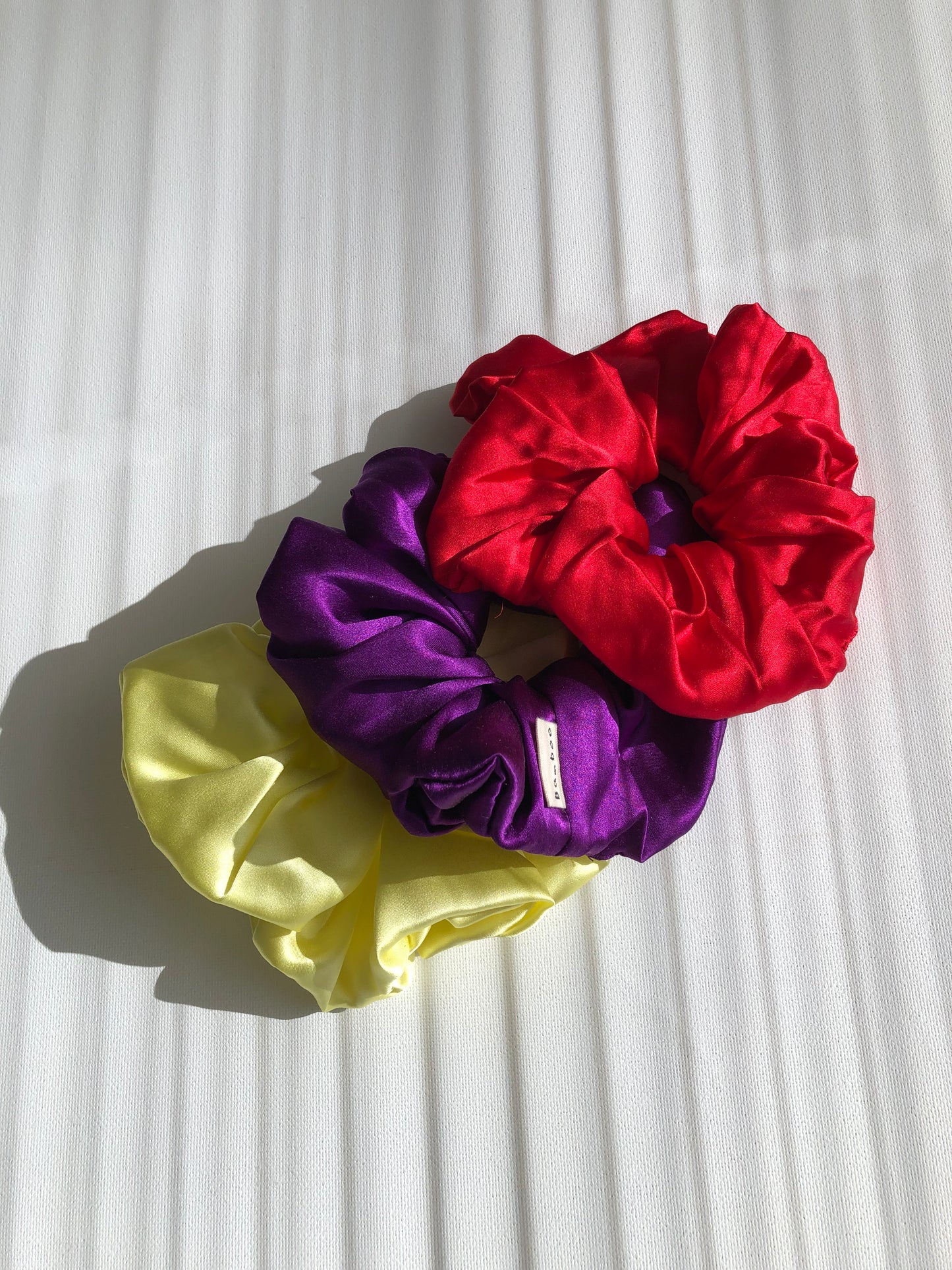 PURE SILK SCRUNCHIES - crystal brights