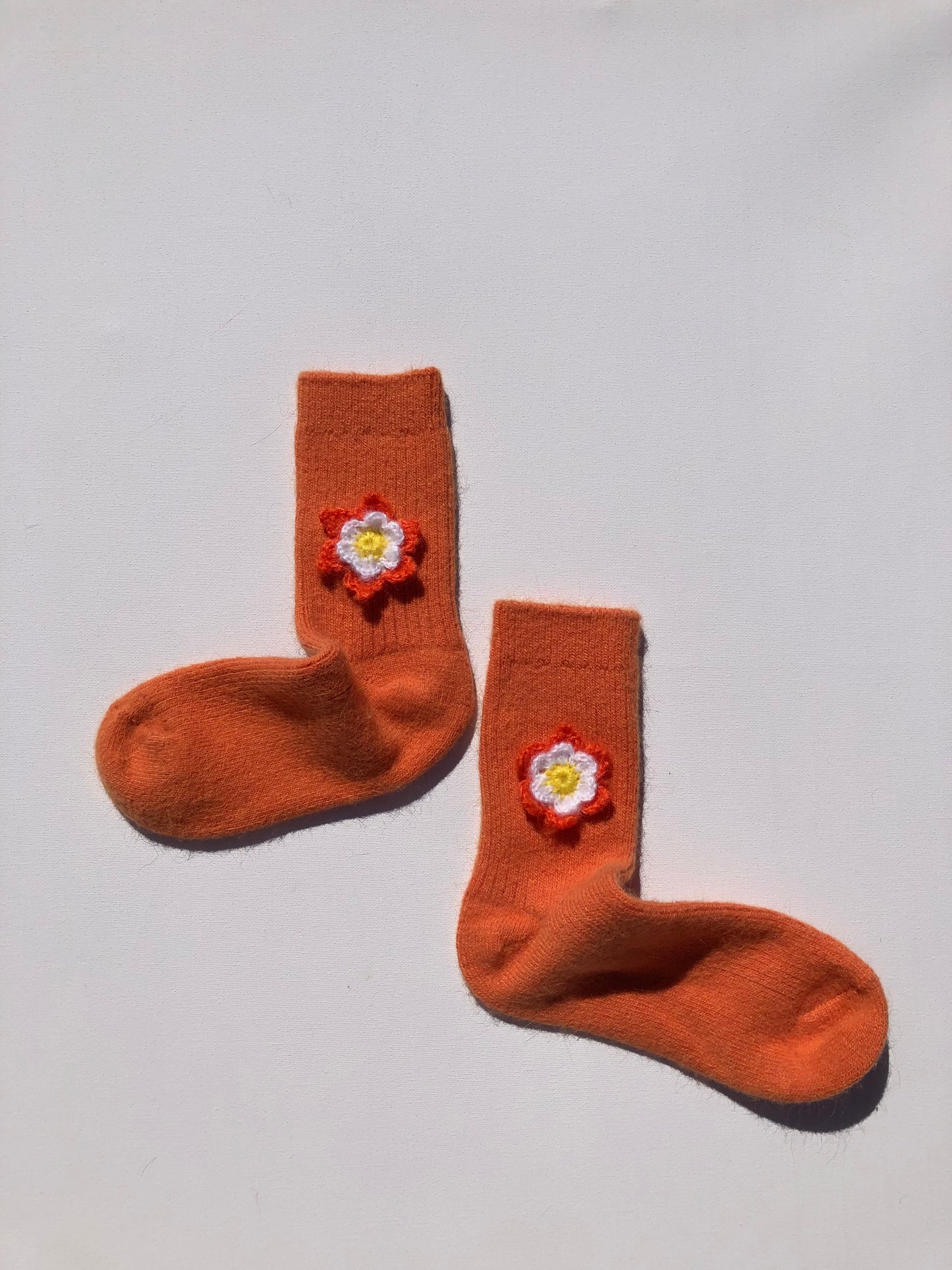 CROCHET DAFFODIL WOOL SOCKS