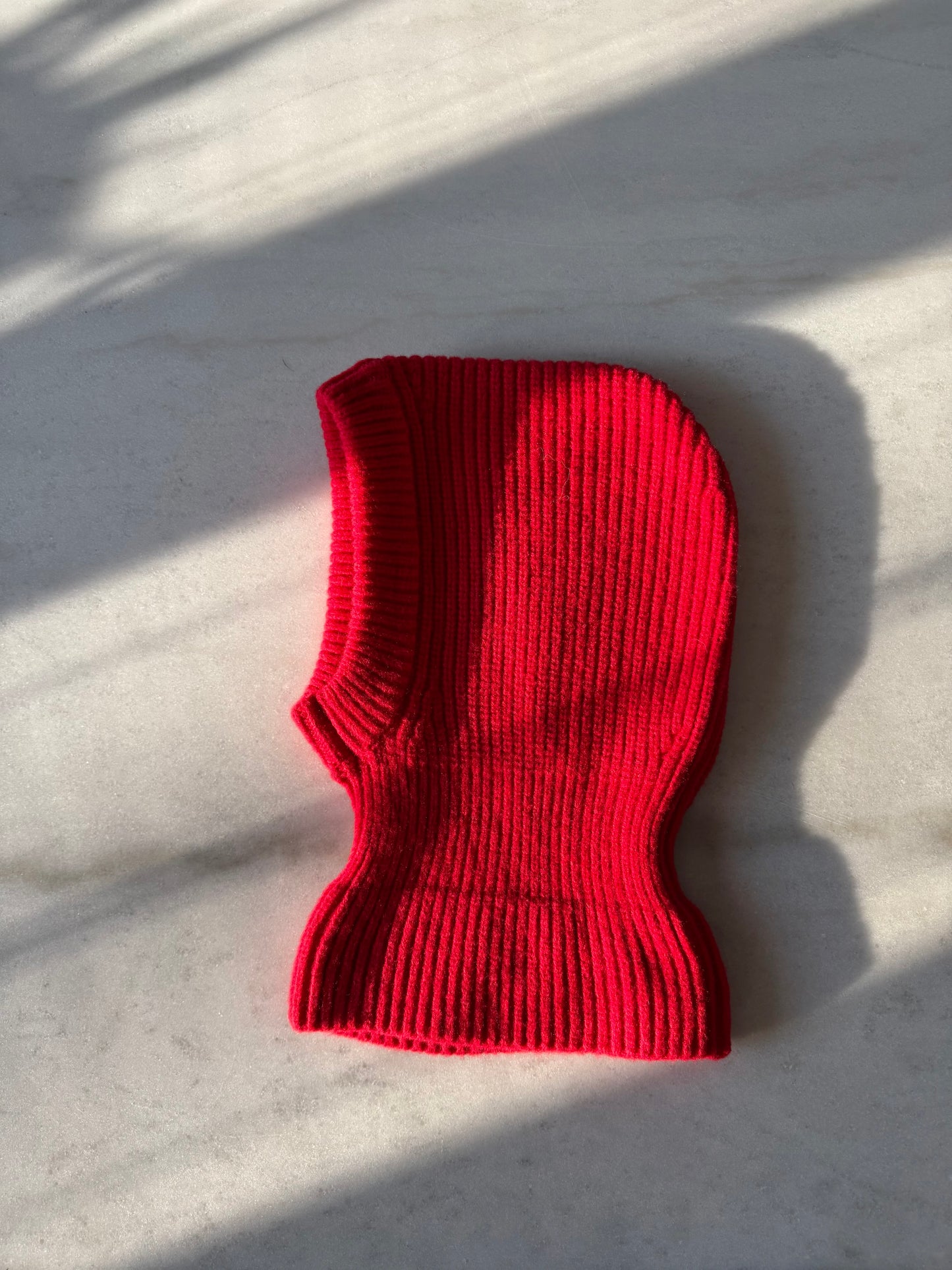 CHUNKY RIB FUZZY WOOL BALACLAVA