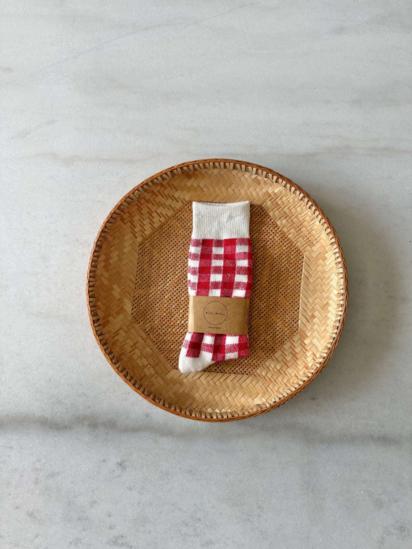 KIDS GINGHAM HIGH SOCKS