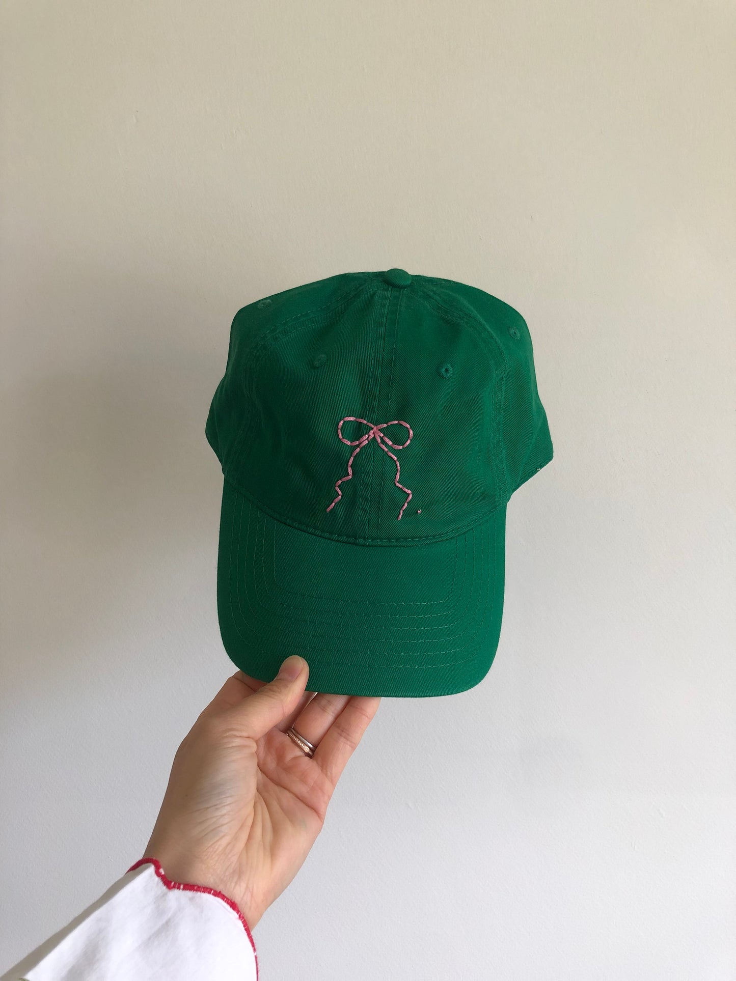 HAND EMBROIDERY BOW CAPS