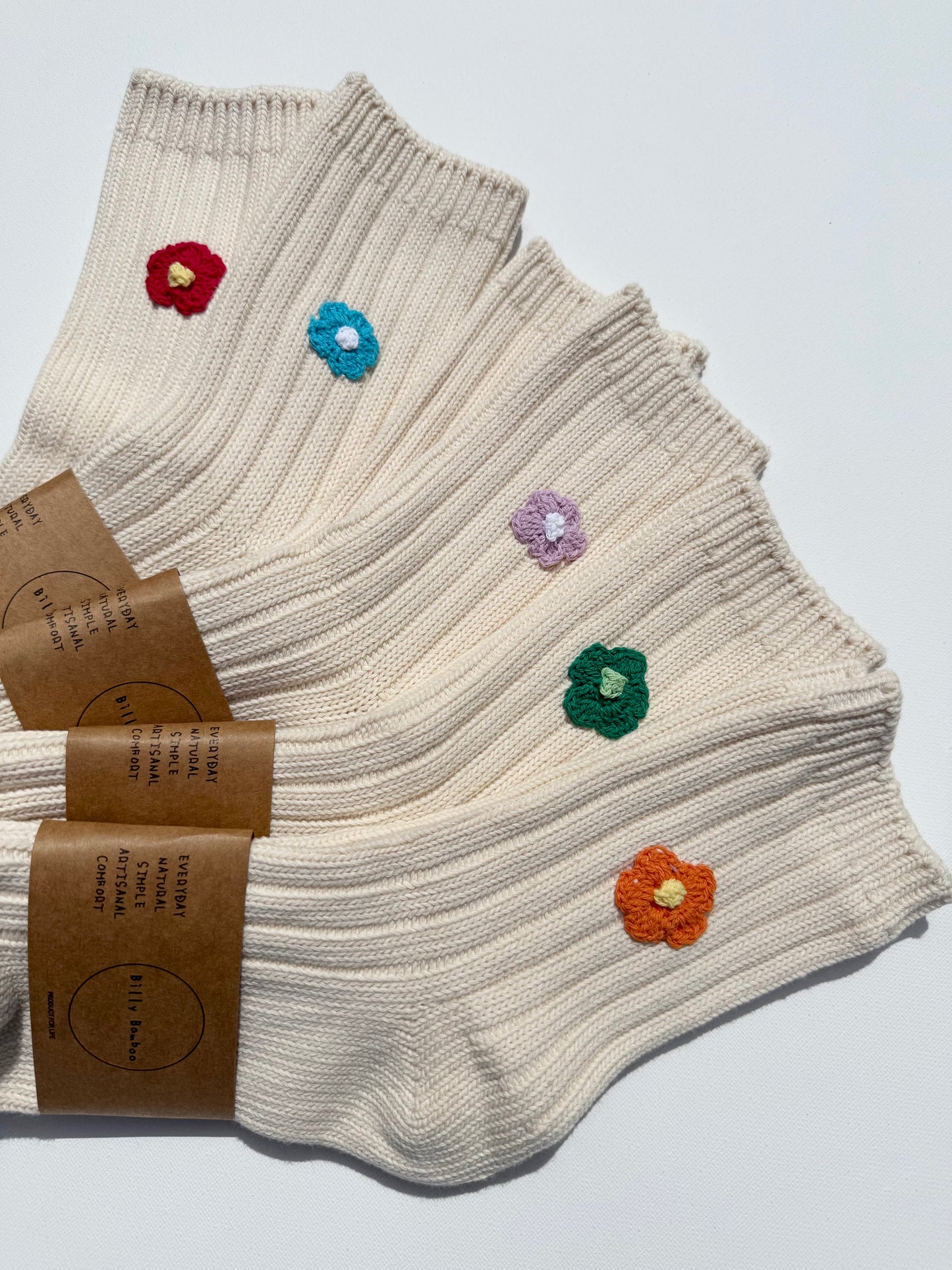 CROCHET HAPPY FLOWER SOCKS