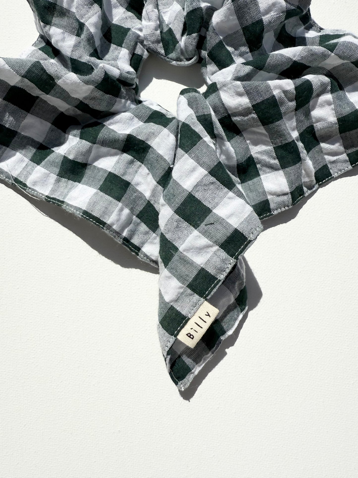 GINGHAM PETAL SCRUNCHIES - neutral