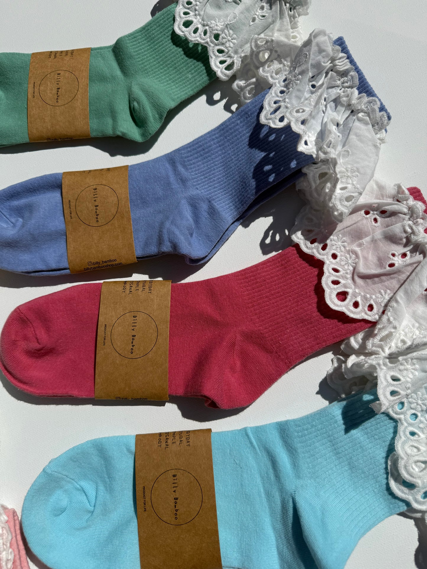 COTSWOLD MEADOW LACE SOCKS - brights