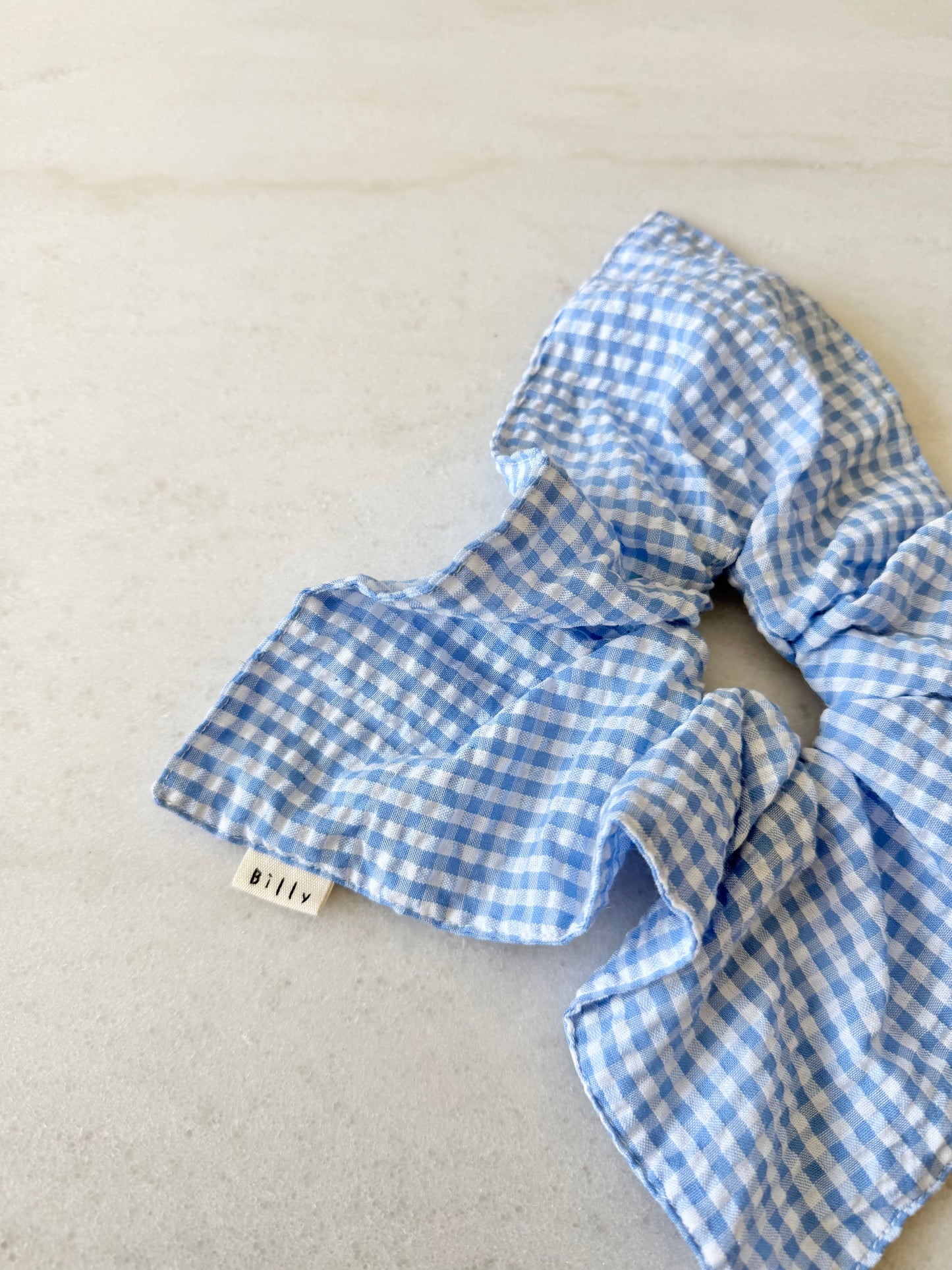 MINI GINGHAM PETAL SCRUNCHIES - bright