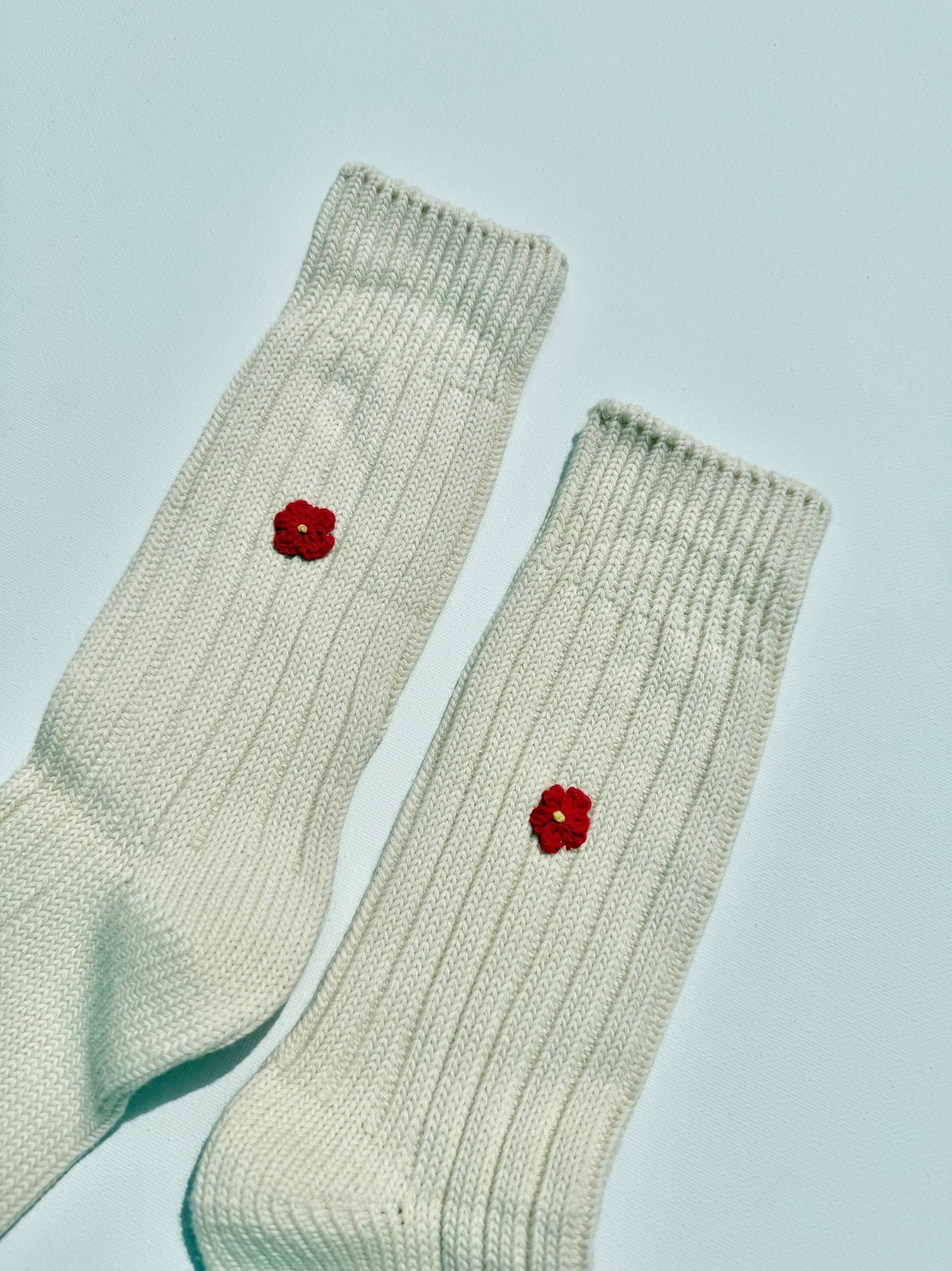 CROCHET MINI FLOWER SOCKS