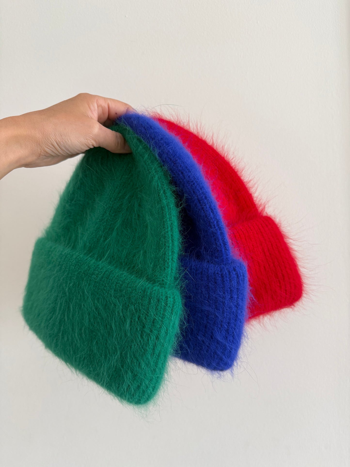 FLUFFY ANGORA BEANIE -  Mid of Oct