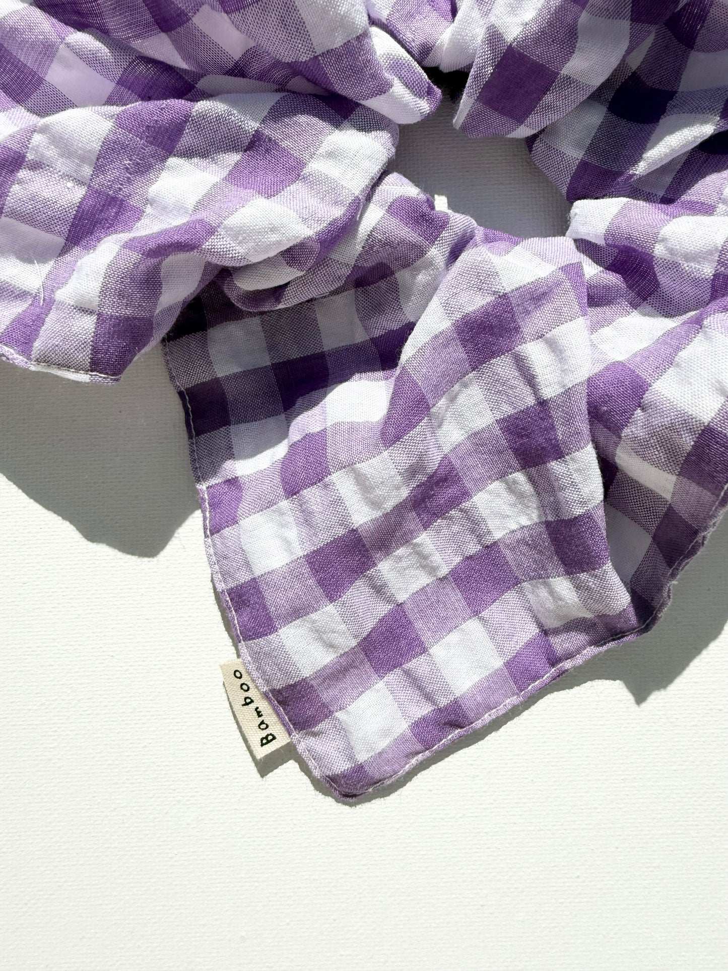 GINGHAM PETAL SCRUNCHIES - crystal bright