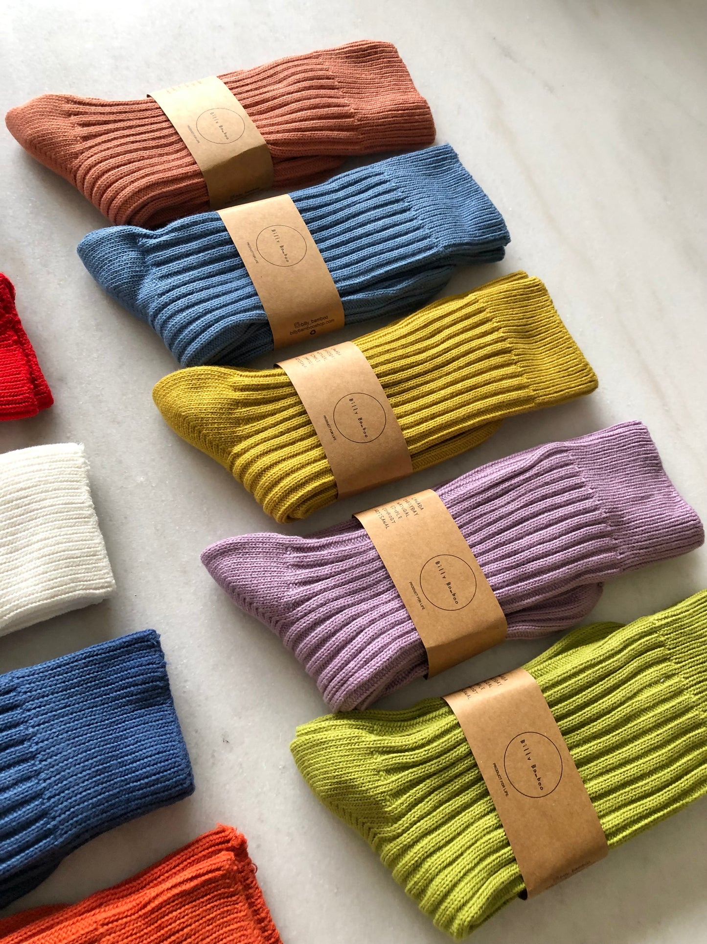 RIBBED COTTON HIGH SOCKS