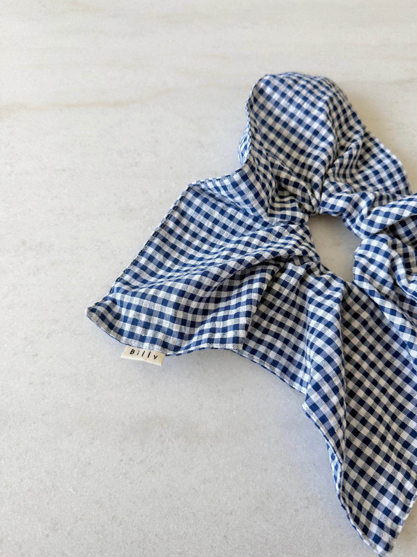 MINI GINGHAM PETAL SCRUNCHIES - bright