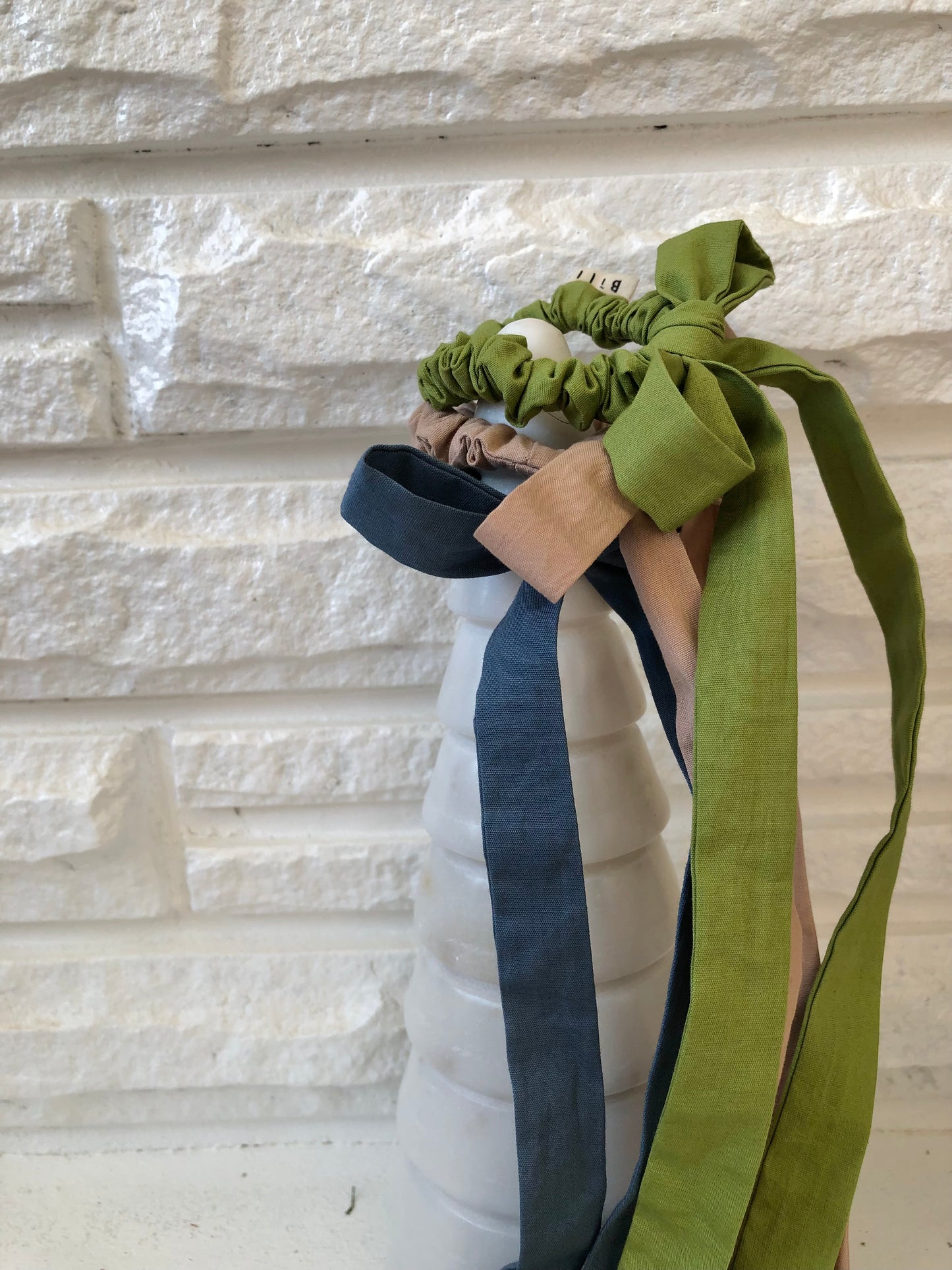 COTTON POPLIN MINI BOW SCRUNCHIES